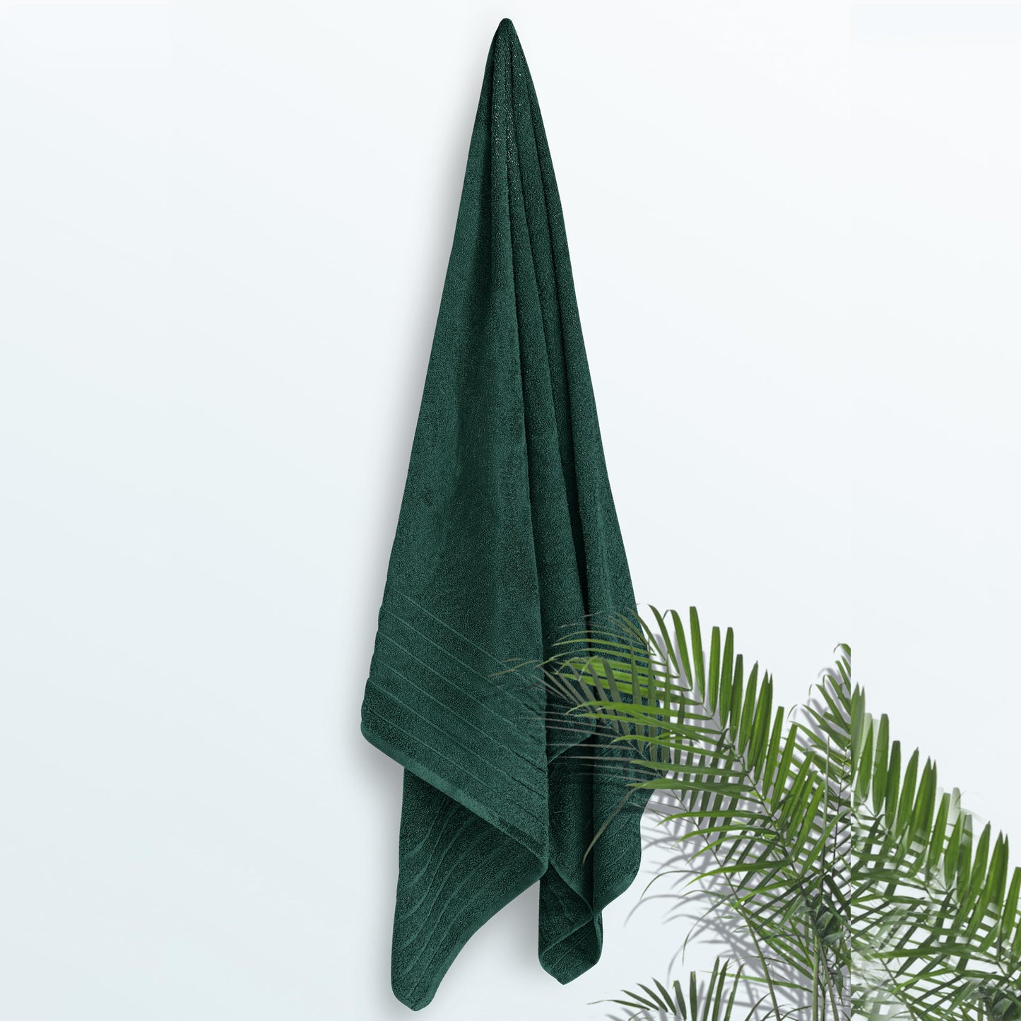 Tens Towels Pack of 1 Jumbo Bath Sheet 40 x 80 Inches, Extra Large & Light Weight, Quicker to Dry, 100% Cotton, Super Soft & Absorbent, Perfect to Wrap Yourself in, Hunter Green