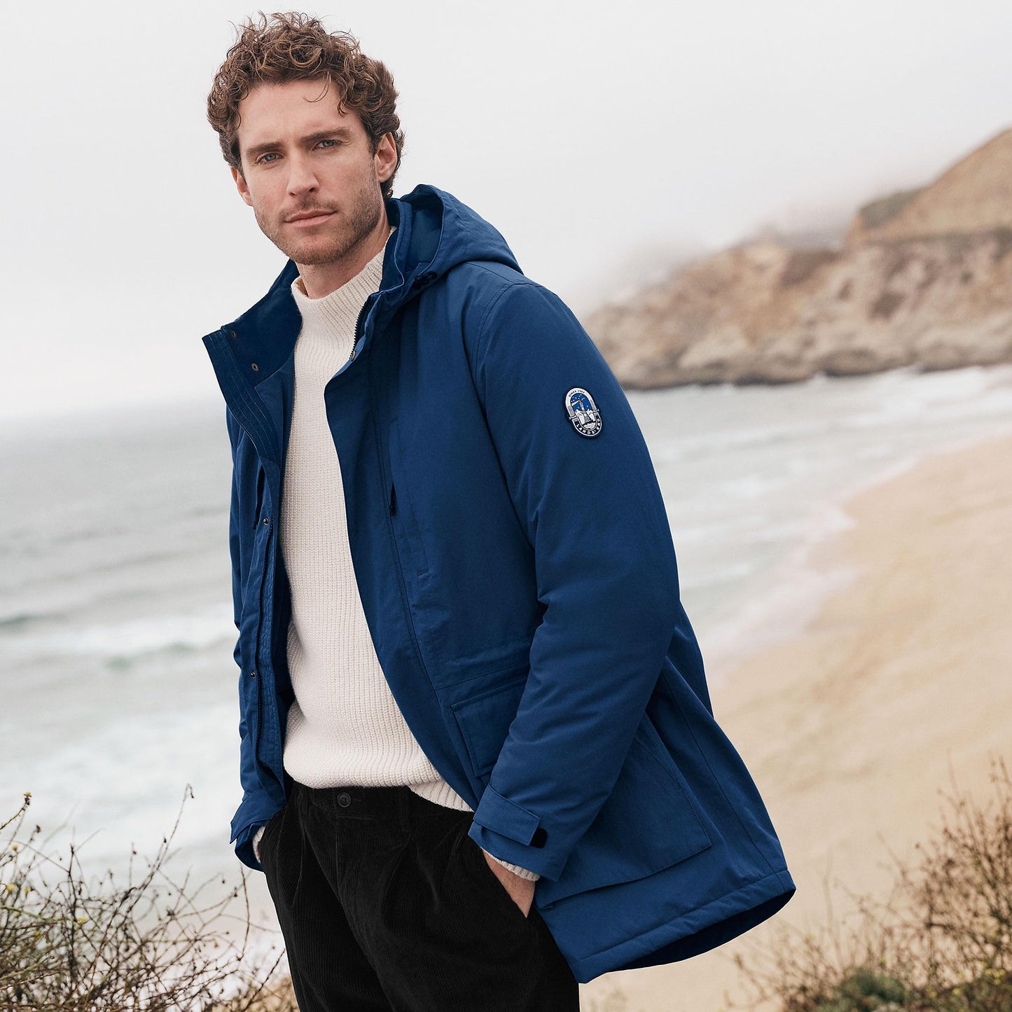 Lands' End Mens Squall Waterproof Parka Deep Sea Navy Big And Tall 4xlt