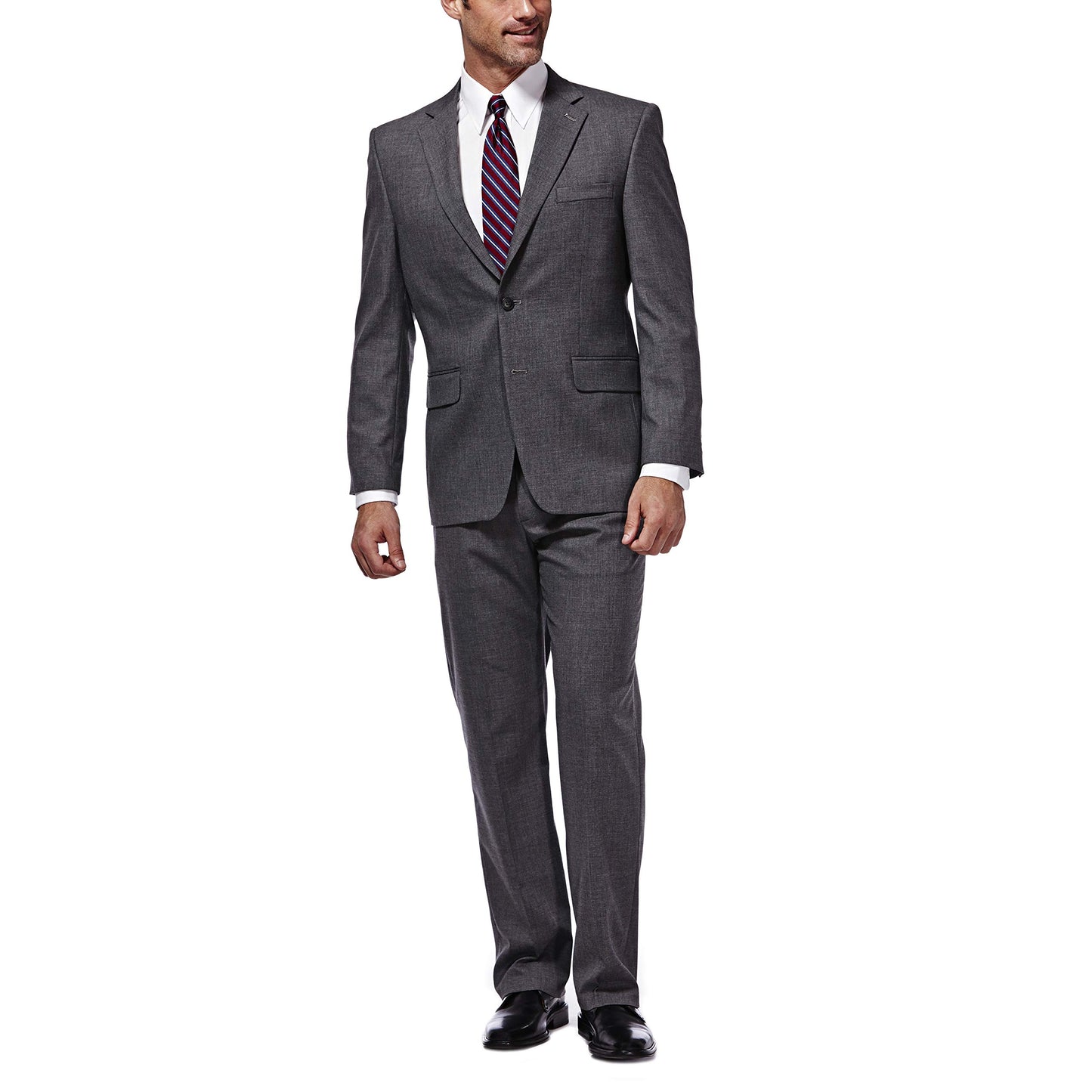 J.M. Haggar Men's Suit Jacket, Dark Heather Grey, 50 Tall