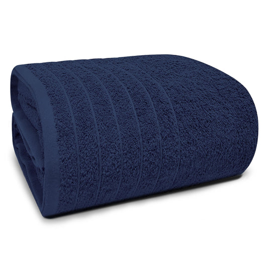 Tens Towels Pack of 1 Jumbo Bath Sheet 40 x 80 Inches, Extra Large & Light Weight, Quicker to Dry, 100% Cotton, Super Soft & Absorbent, Perfect to Wrap Yourself in, Navy