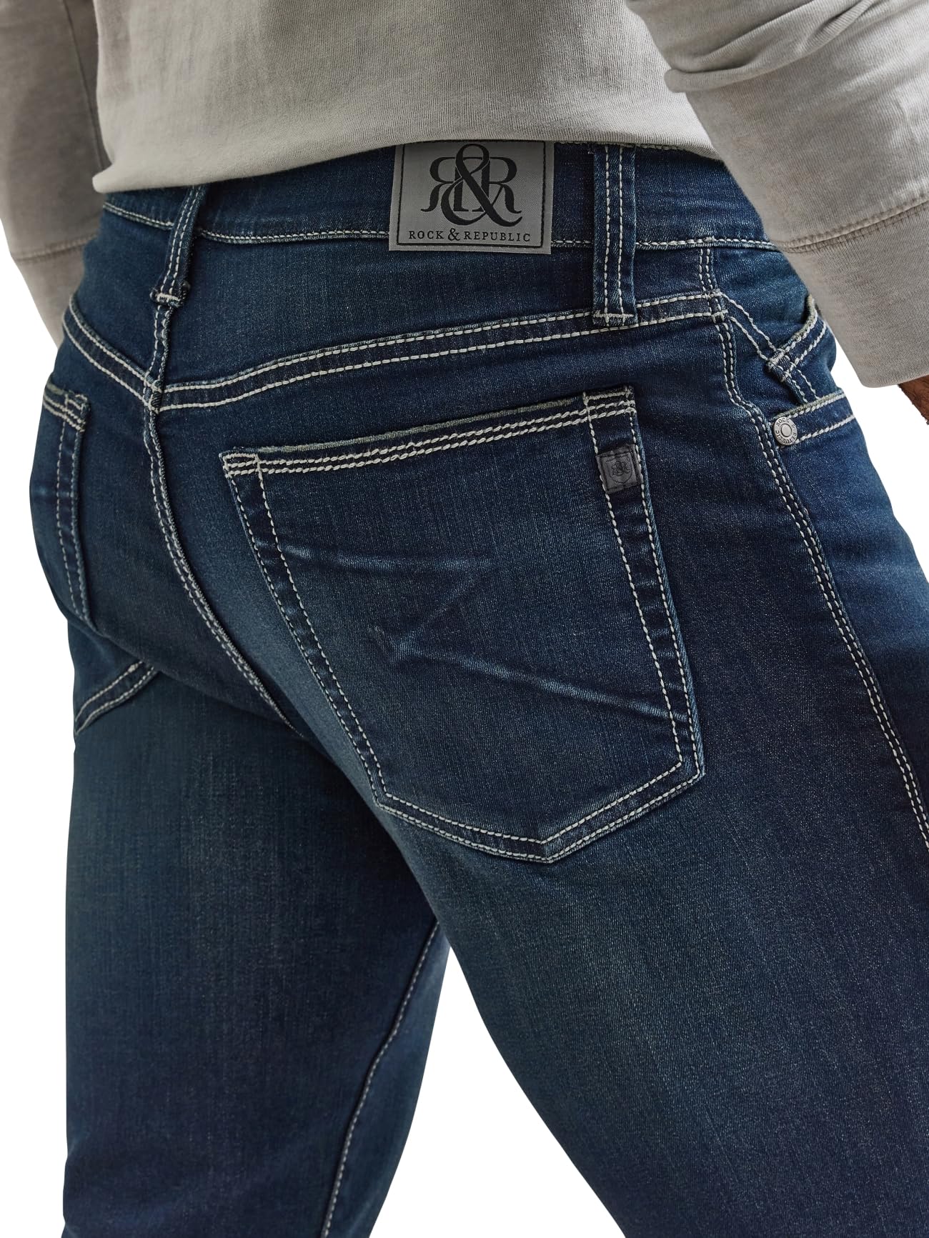 Rock & Republic Men's Mid-Rise Bootcut Jean, One Hunnid, 34W x 36L