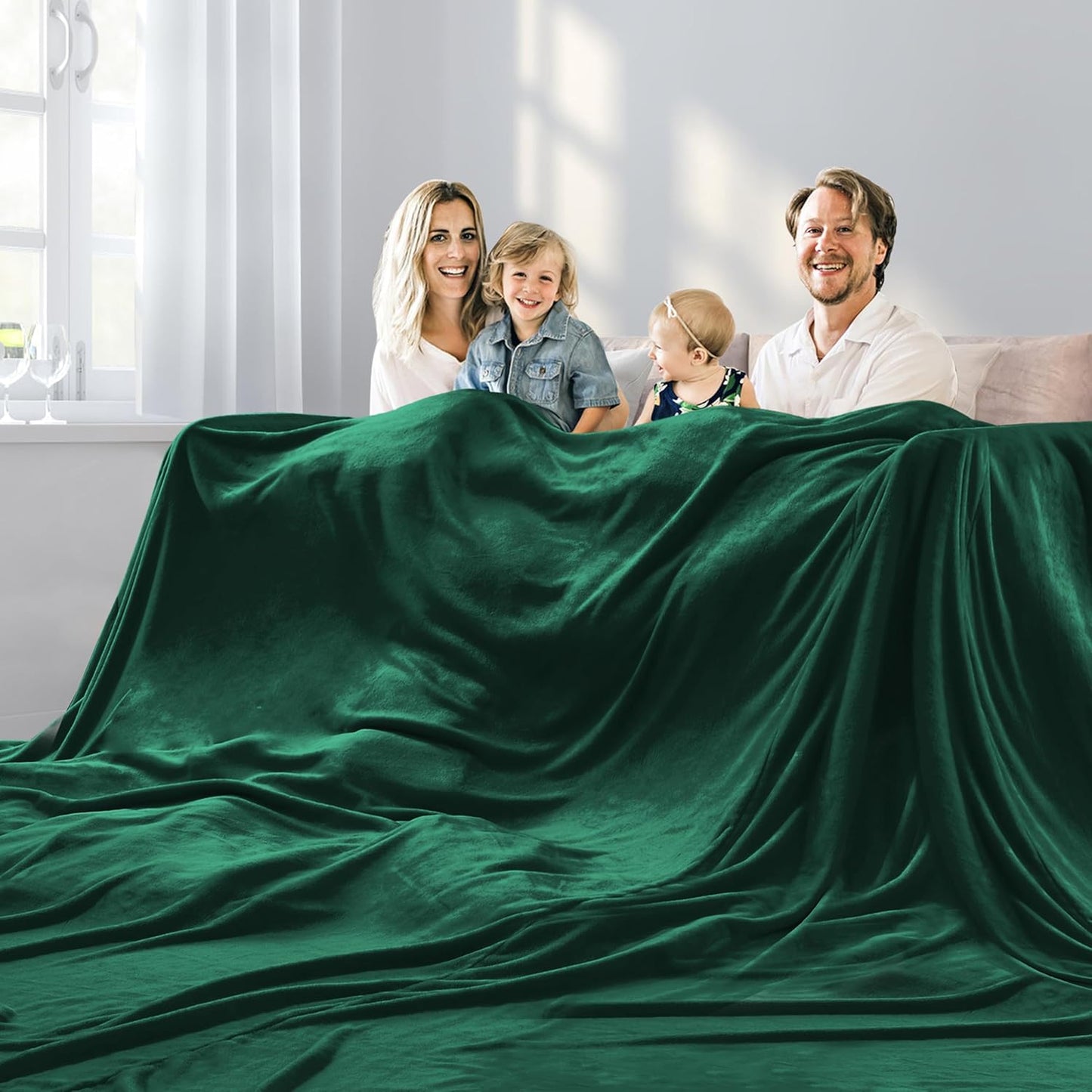 Edenleaf Oversized Blanket 120x120 Inches, Giant Huge Companion for Bed, Sofa,Travel and Camping, Extra Large Big Soft Blanket Fits The Whole Family and Outdoors, Dark Grey 10'x10'
