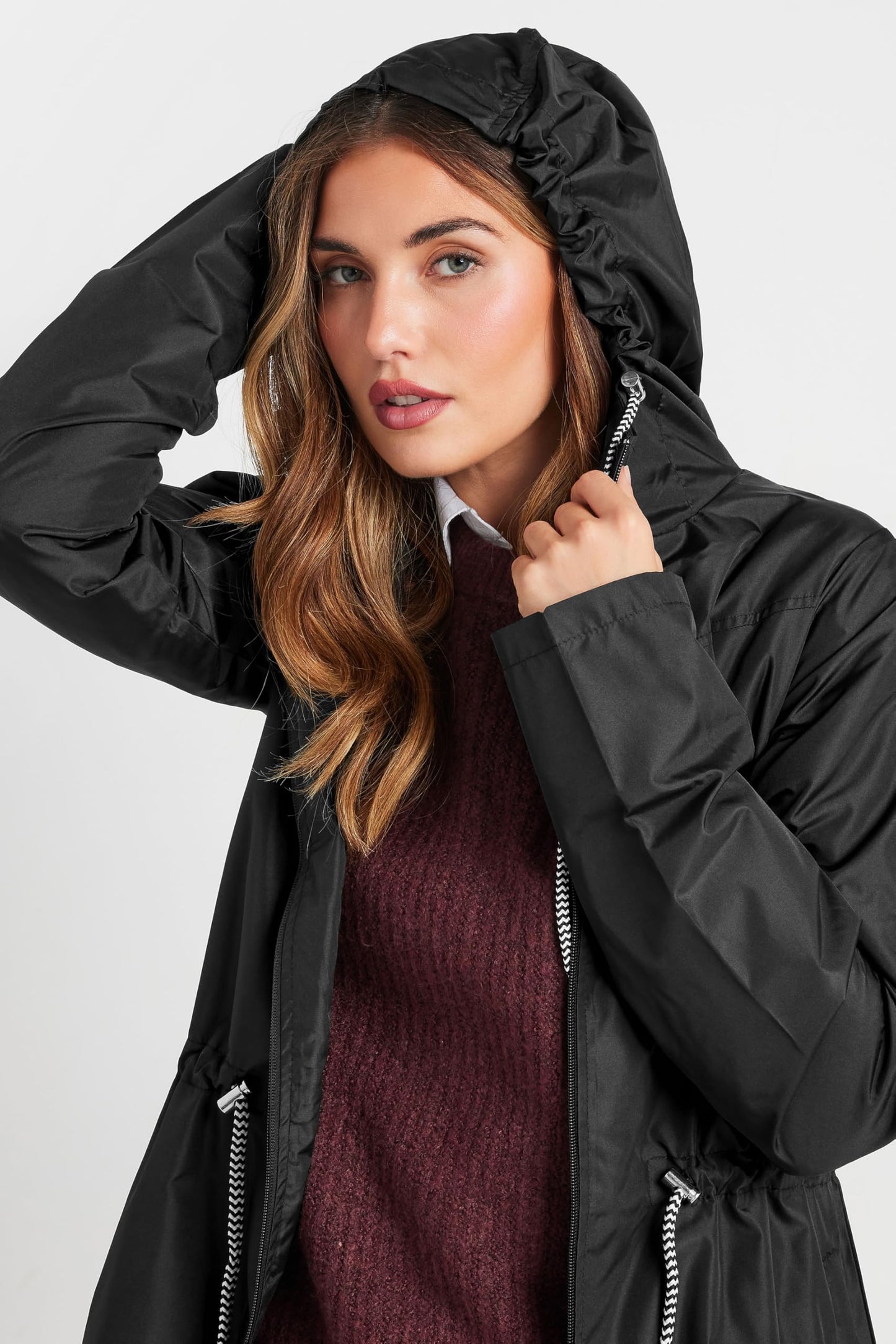 Long Tall Sally Tall Womens Black Pocket Parka Black 10