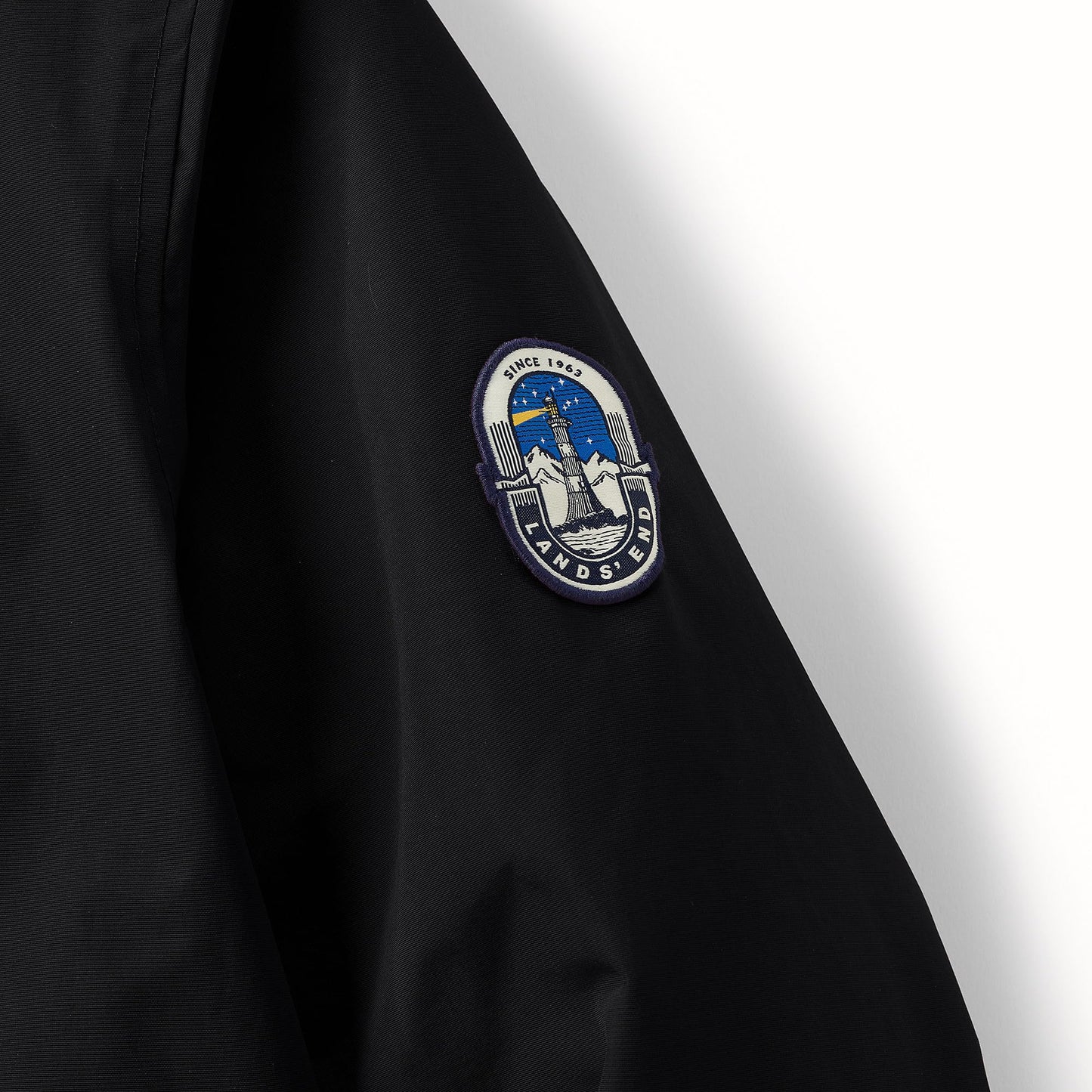 Lands' End Womens Squall Stadium Insulated Coat Black Tall Large