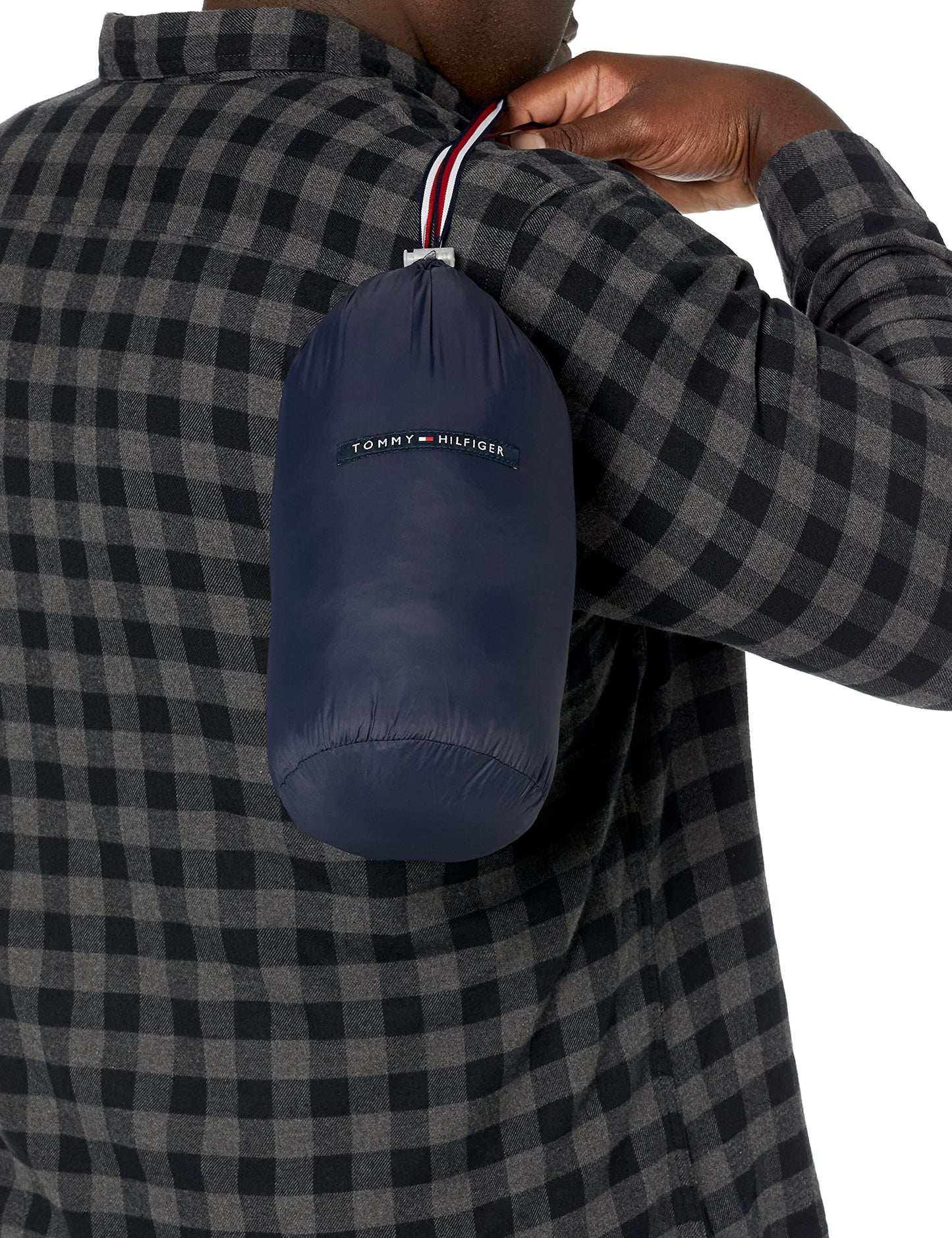 Tommy Hilfiger Men's Ultra Loft Lightweight Packable Puffer Jacket (Standard and Big & Tall), Tommy Flag Color Block, 3X-Tall