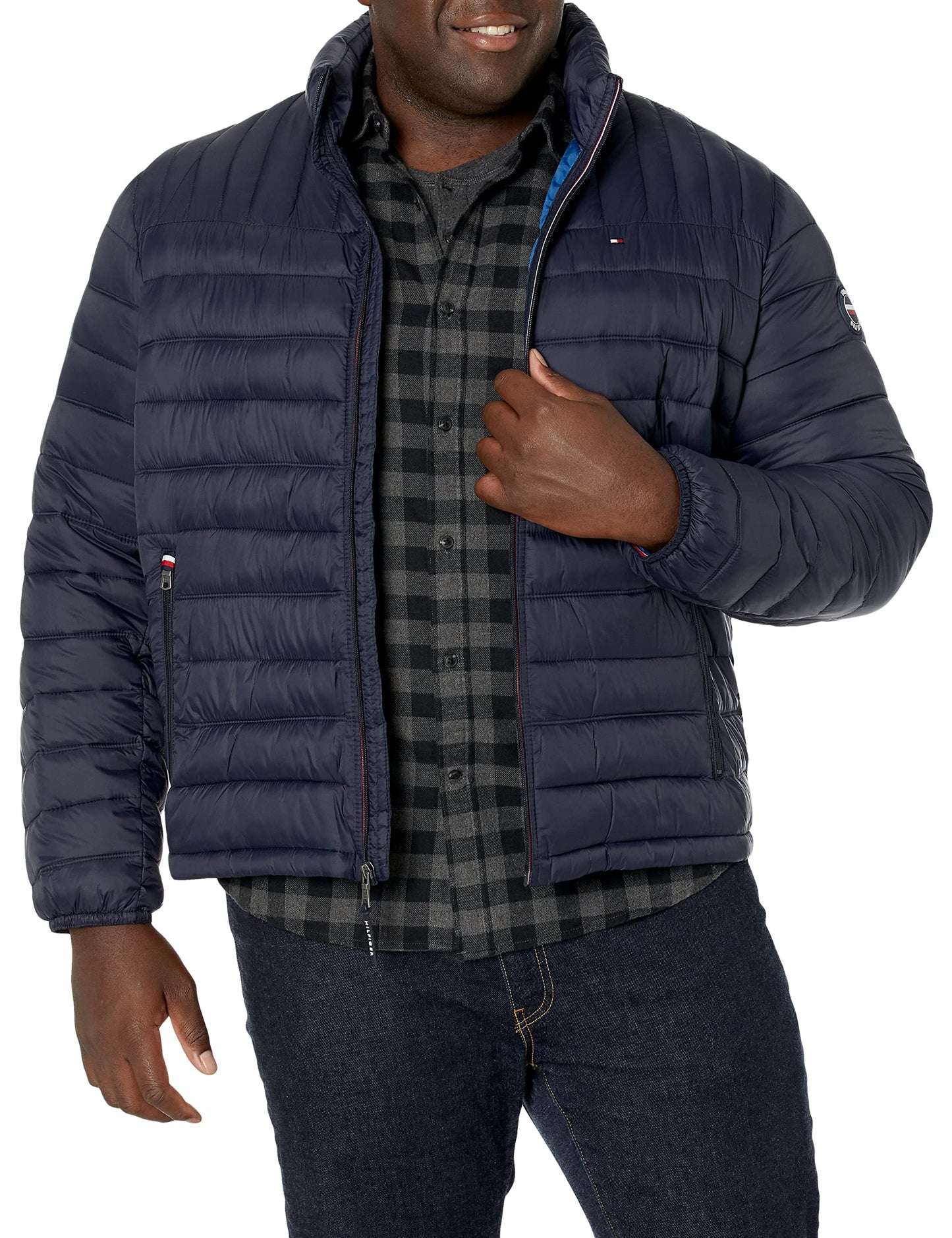Tommy Hilfiger Men's Ultra Loft Lightweight Packable Puffer Jacket (Standard and Big & Tall), Midnight w/Patch, 3X-Tall