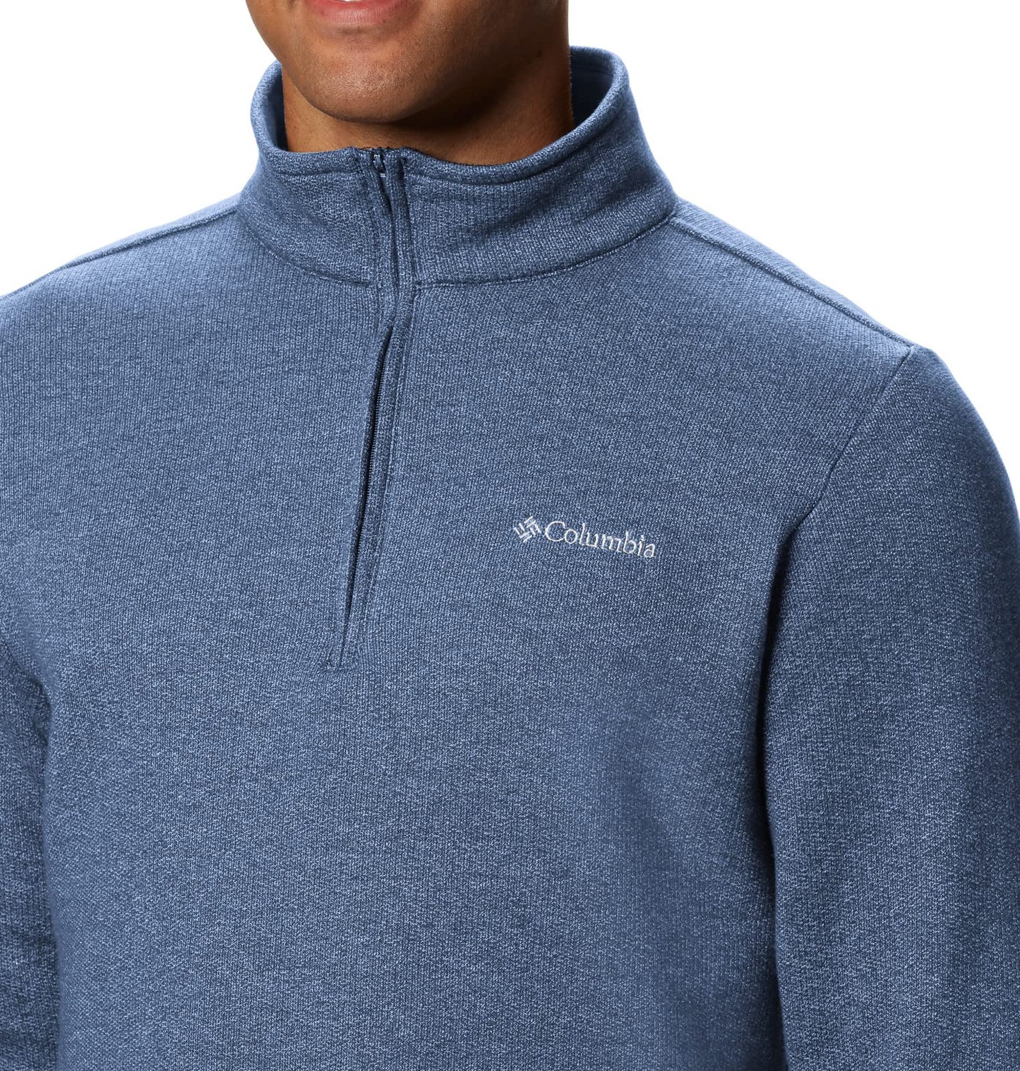 Columbia Men's Great Hart Mountain III Half Zip, Bluestone Heather, 4X Tall