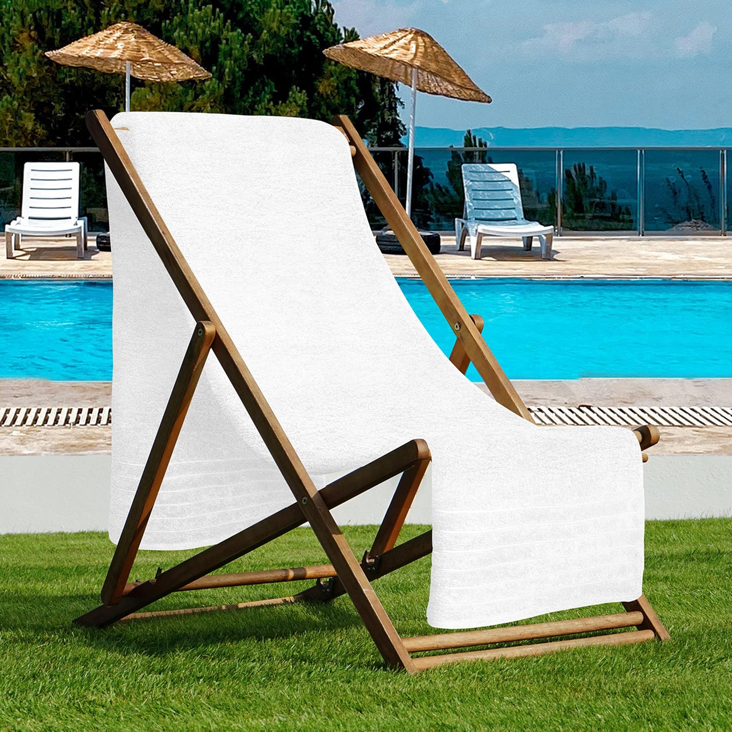 Tens Towels Pack of 1 Jumbo Bath Sheet 40 x 80 Inches, Extra Large & Light Weight, Quicker to Dry, 100% Cotton, Super Soft & Absorbent, Perfect to Wrap Yourself in, White