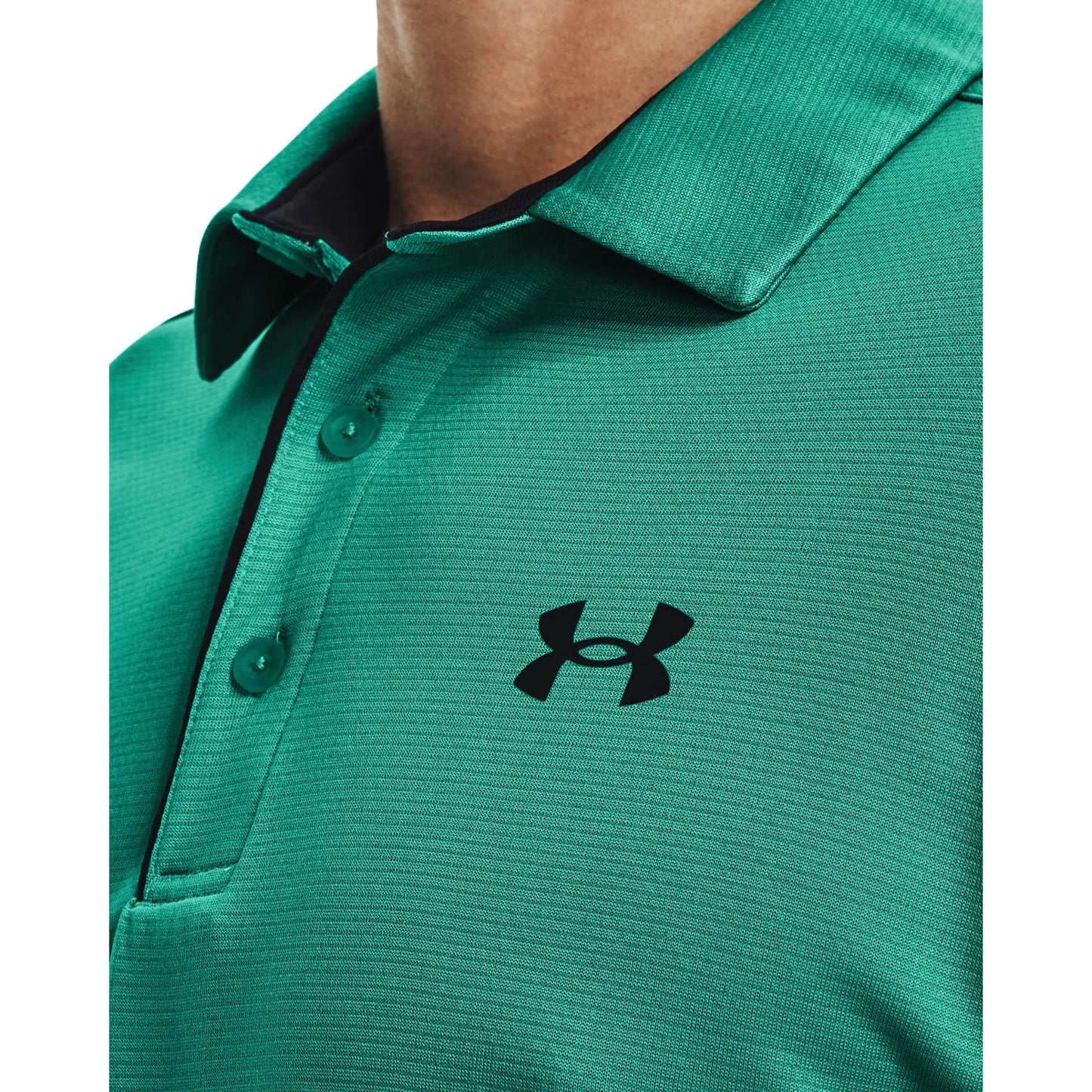 Under Armour Men's Tech Golf Polo, (508) Birdie Green / / Black, Small Tall