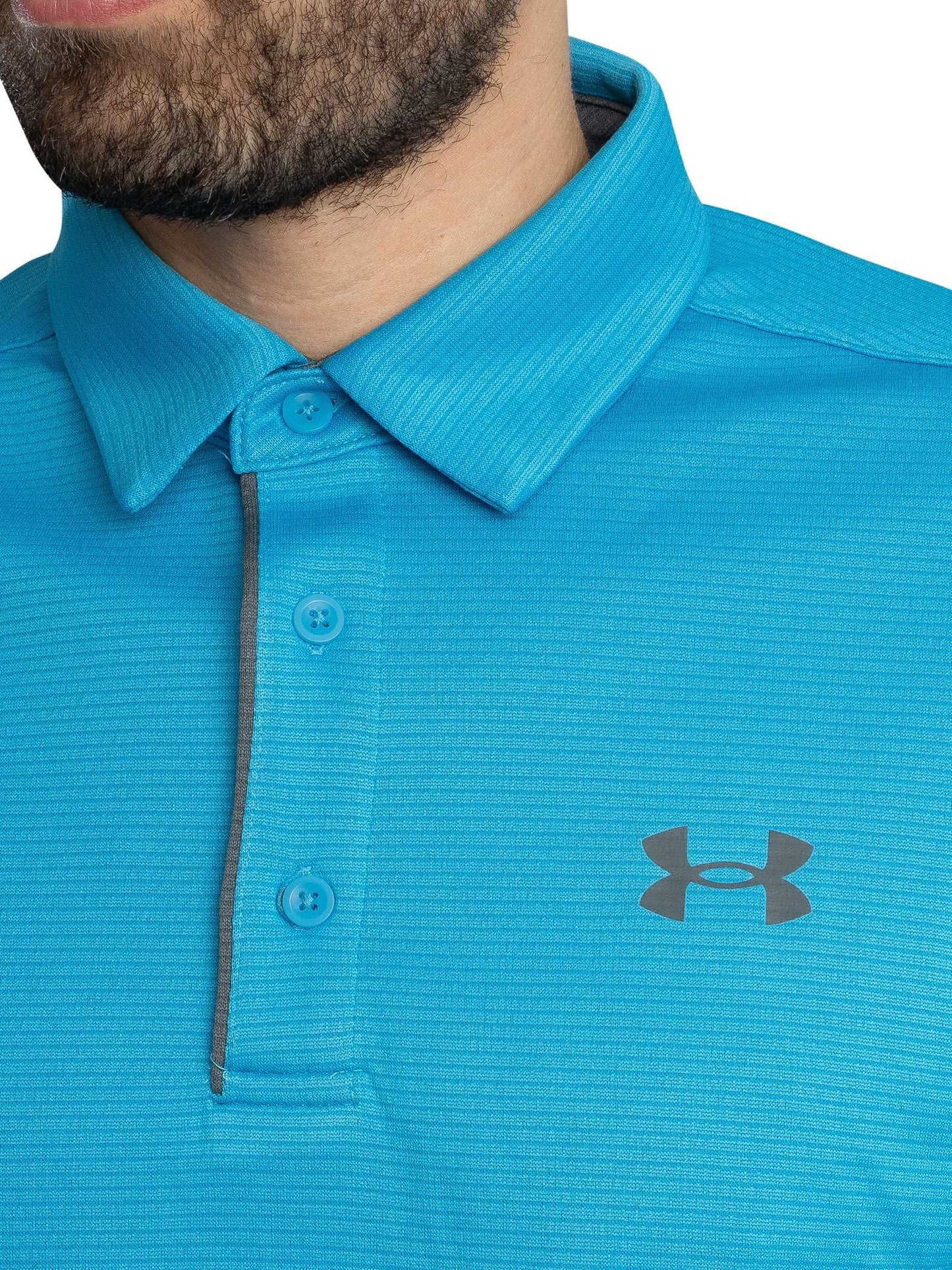 Under Armour Men's Tech Golf Polo, (453) Ether Blue / / Pitch Gray, 3X-Large Tall
