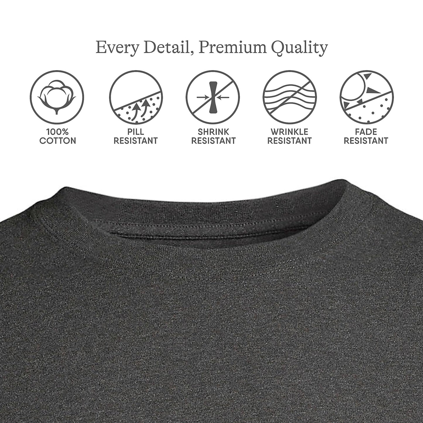 Lands' End Mens Long Sleeve Super-T Tee Dark Charcoal Heather Tall X-Large