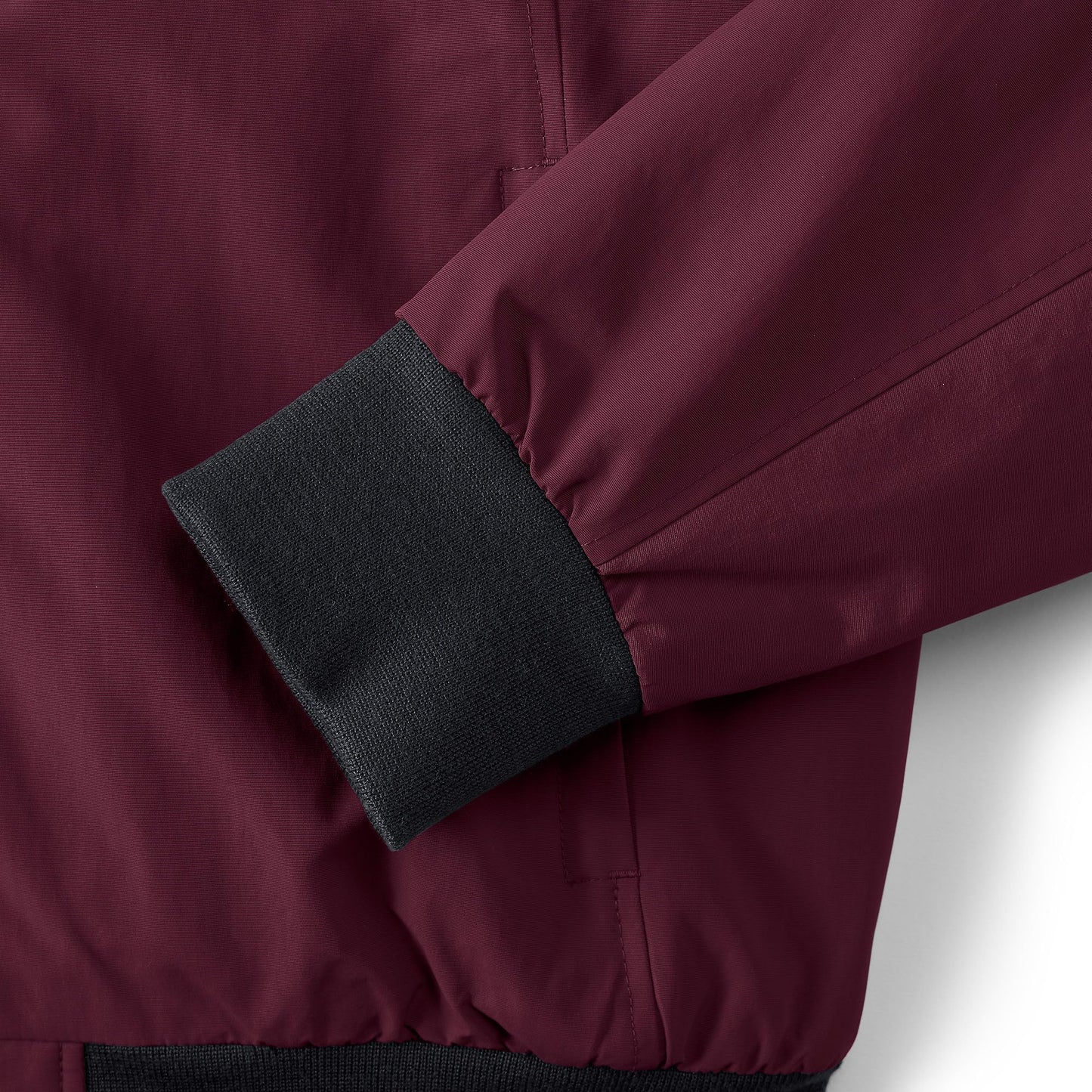Lands' End Mens Squall Classic Bomber Jacket Lush Burgundy Tall Large