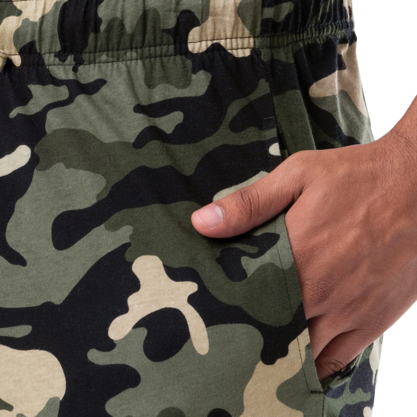 Fruit of the Loom Men's 1-Pack Extended Sizes Jersey Knit Sleep Pant (1 & 2 Packs), Camo, X-Large Tall