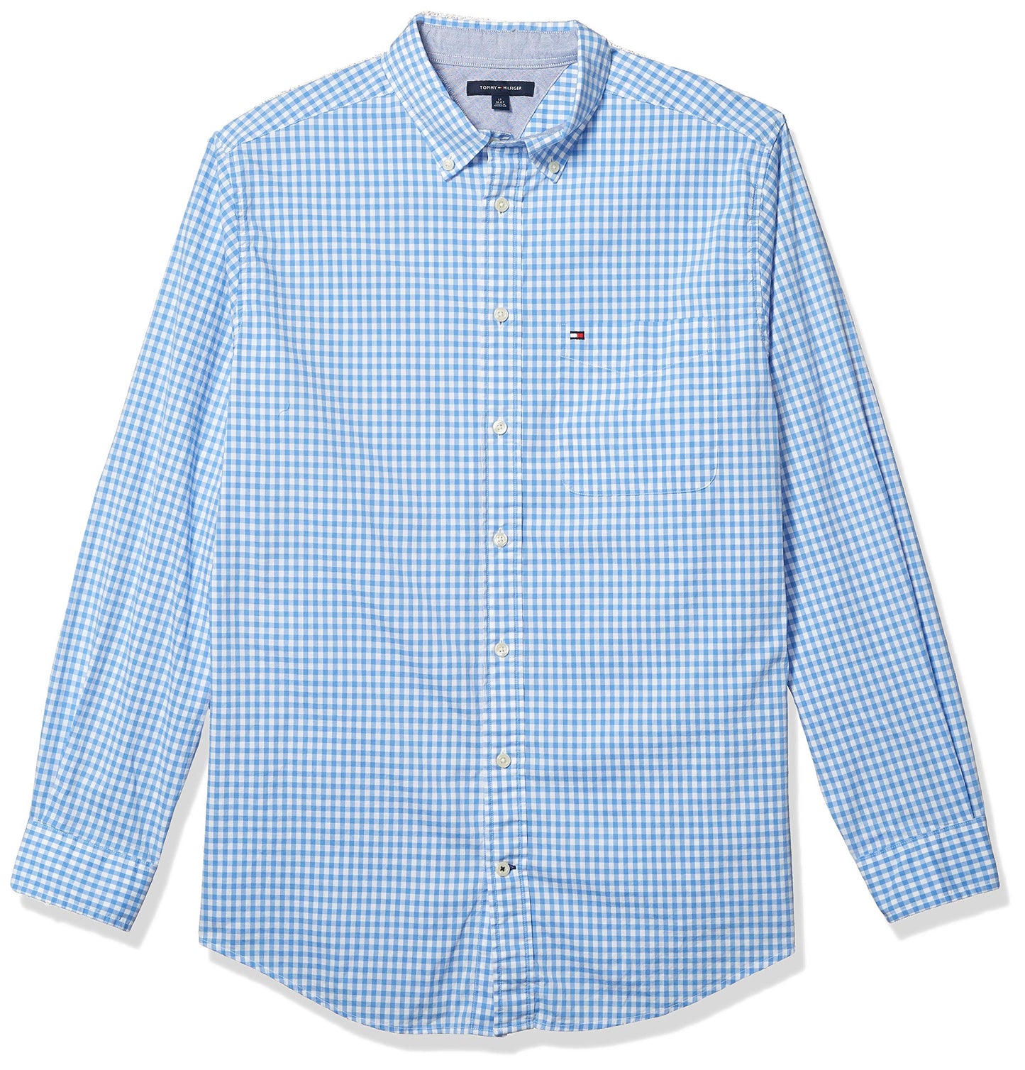 Tommy Hilfiger Men's Big and Tall Long Sleeve Button Down Shirt in Classic Fit Provence