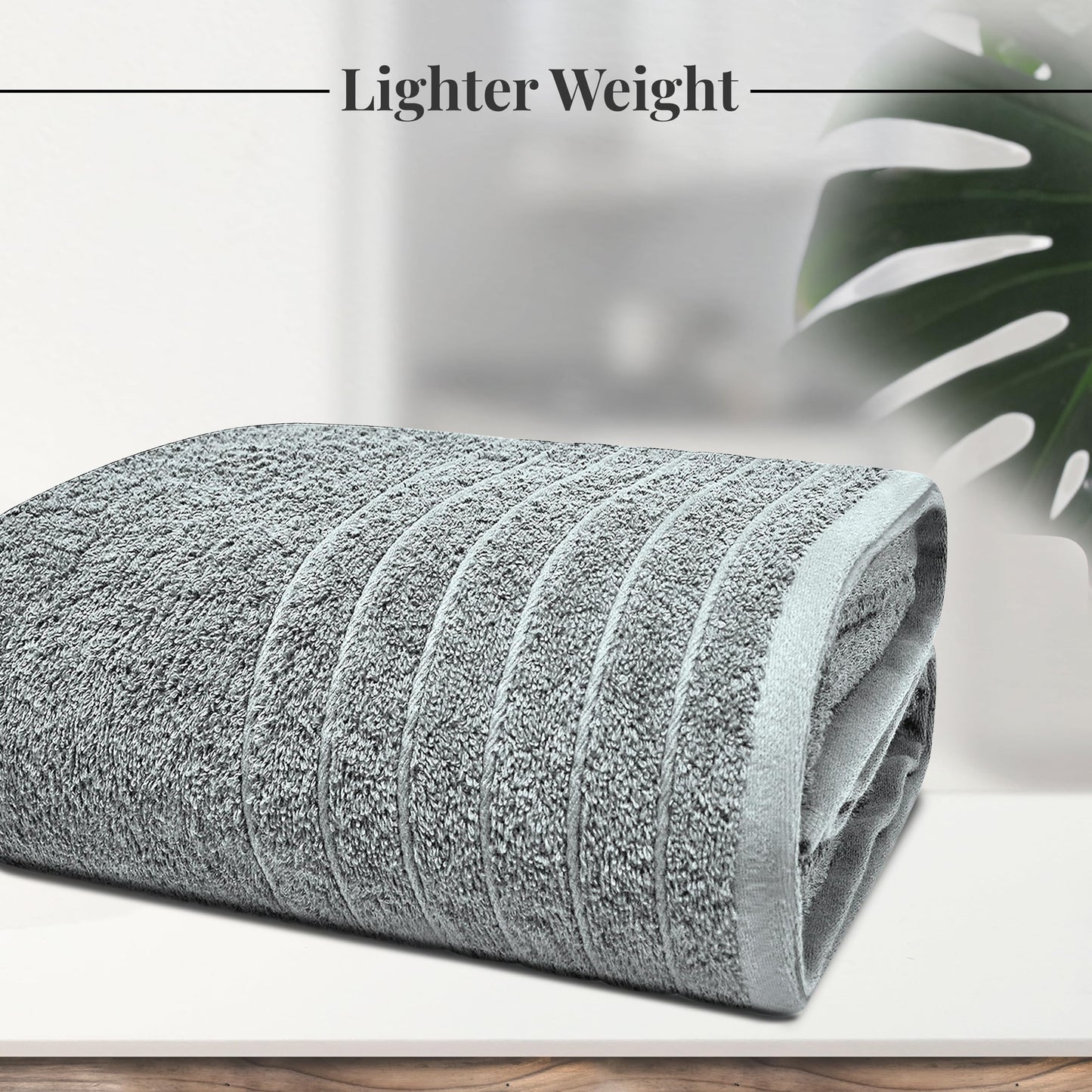 Tens Towels Pack of 1 Jumbo Bath Sheet 40 x 80 Inches, Extra Large & Light Weight, Quicker to Dry, 100% Cotton, Super Soft & Absorbent, Perfect to Wrap Yourself in, Cool Grey