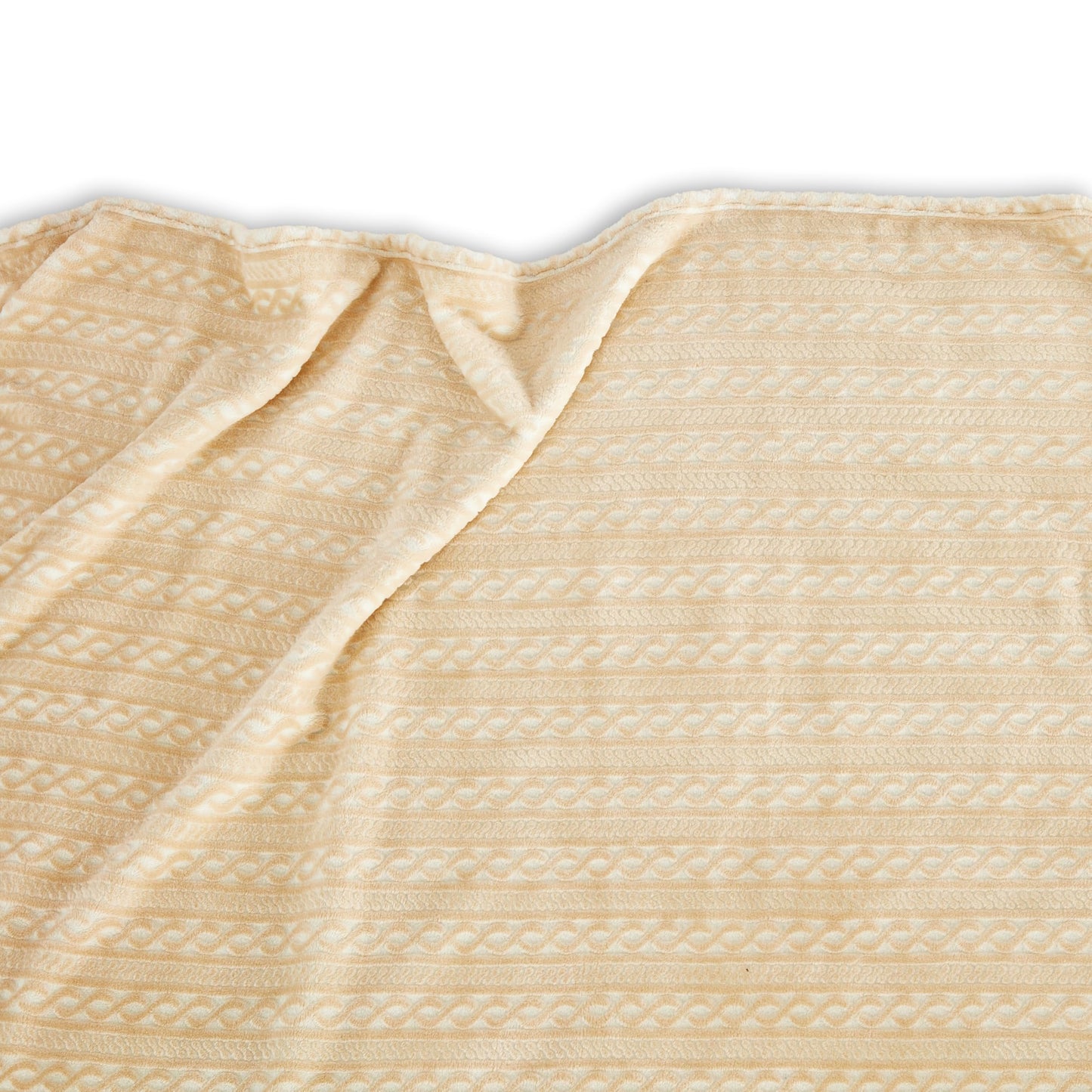 Serenhom Extra Large Soft Cozy 120x120 Inches Seamless Oversized King Fleece Blanket - Huge 3D Jacquard Decorative 10'x10' California King Blanket for Bed, Sofa, Couch, Travel, Khaki Chain