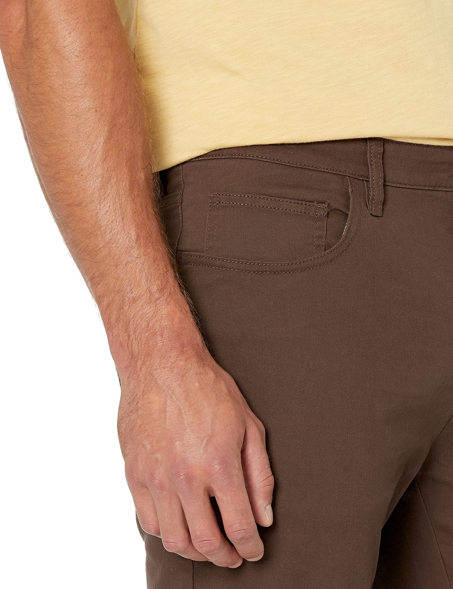 Amazon Essentials Men's Chinos, Athletic Fit, Work Pants, 5-Pocket, Comfort Stretch, Brown, 34W x 36L