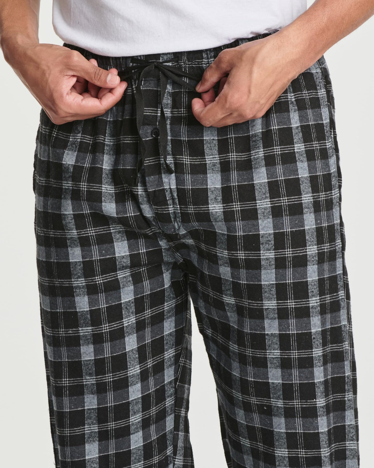 Real Essentials 3 Pack Mens Big & Tall King Size Pajama Pants Cotton Soft Pajamas Men Flannel Bottoms Fleece Buffalo Plaid Pj Lounge Pants Sleepwear Pijamas Hombres Woven - Set 3, 3x Tall