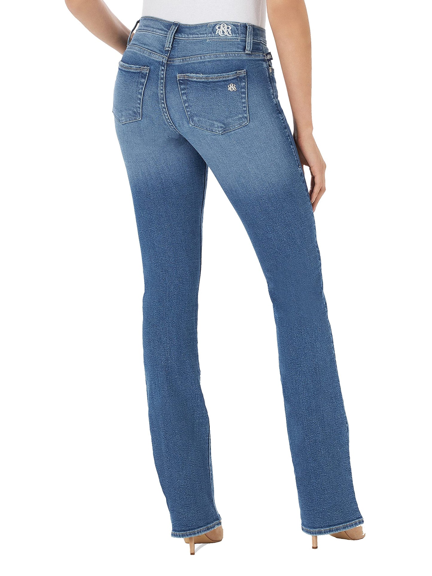 Rock & Republic Women's Kasandra Mid Rise Bootcut Jean, Fame Fortune, 10 Long