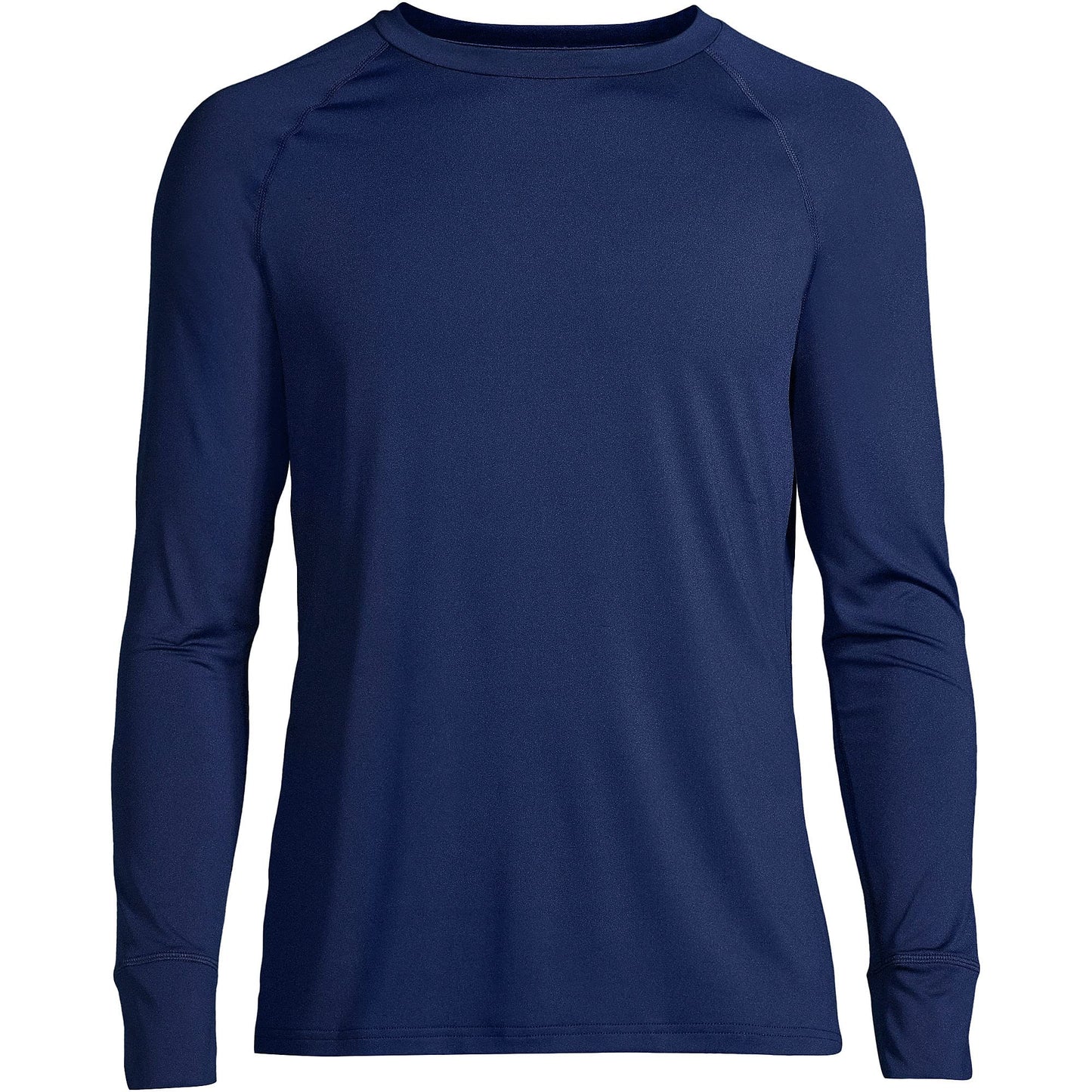 Lands' End Mens Stretch Thermaskin Crew Deep Sea Navy Tall X-Large