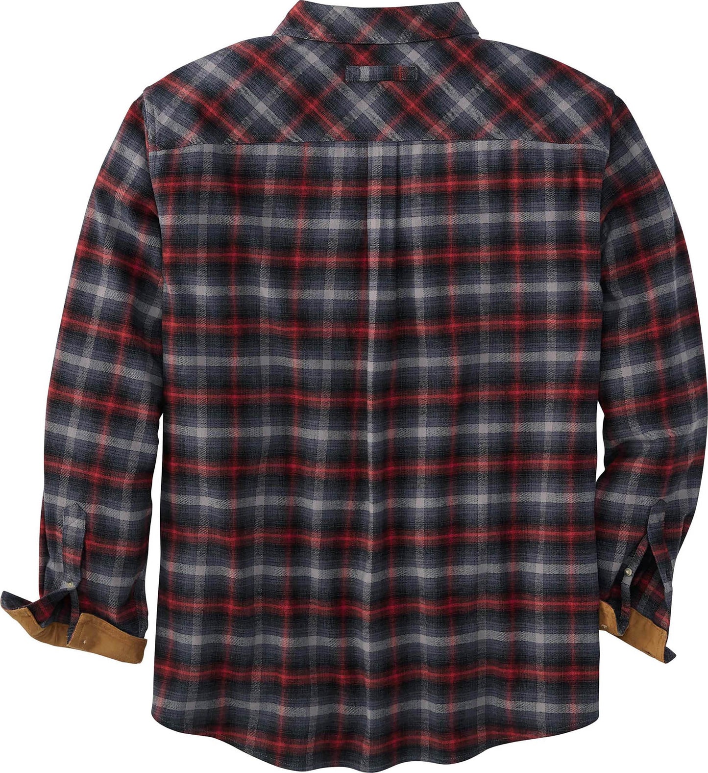 Legendary Whitetails Men's Big Flannel Shirt Long Sleeve Button Down Relaxed Fit, Banner Crimson Plaid, 4X-Large Tall
