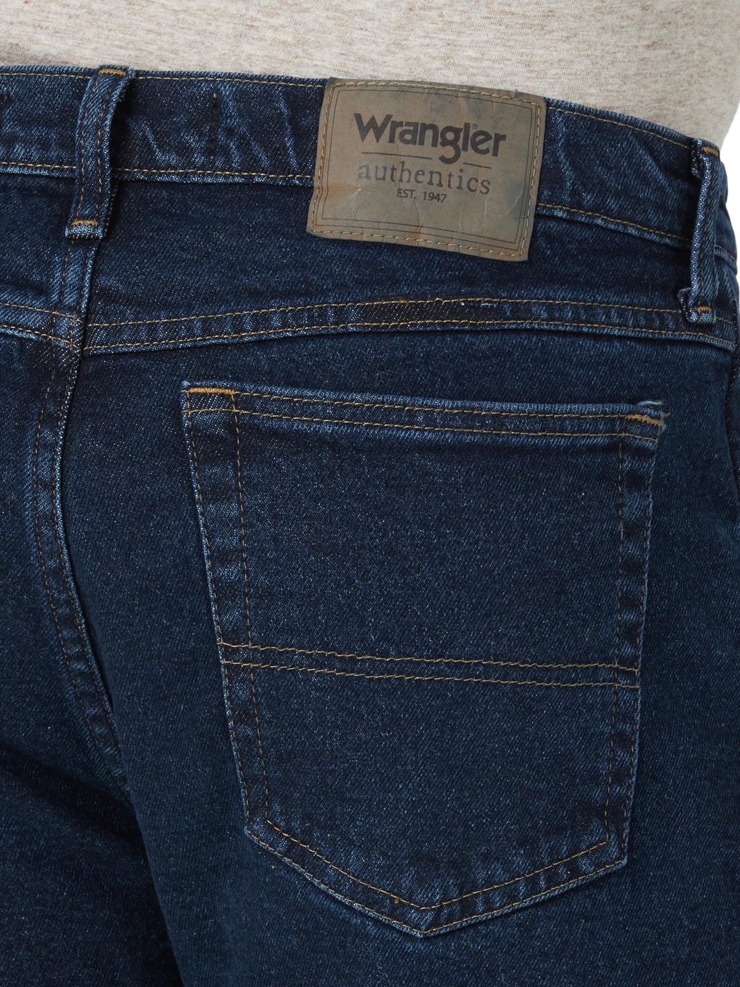 Wrangler Authentics Men's Classic 5-Pocket Regular Fit Jean, Midnight Flex, 36W x 36L