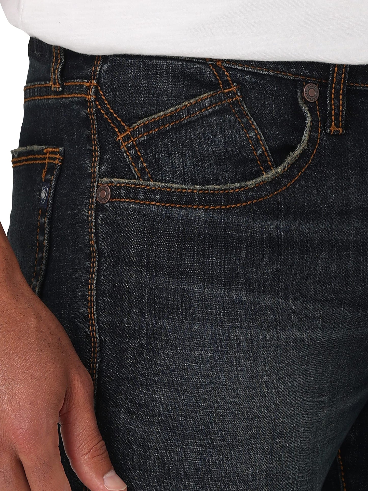Rock & Republic Men's Mid-Rise Bootcut Jean, Straight Shot, 36W x 36L