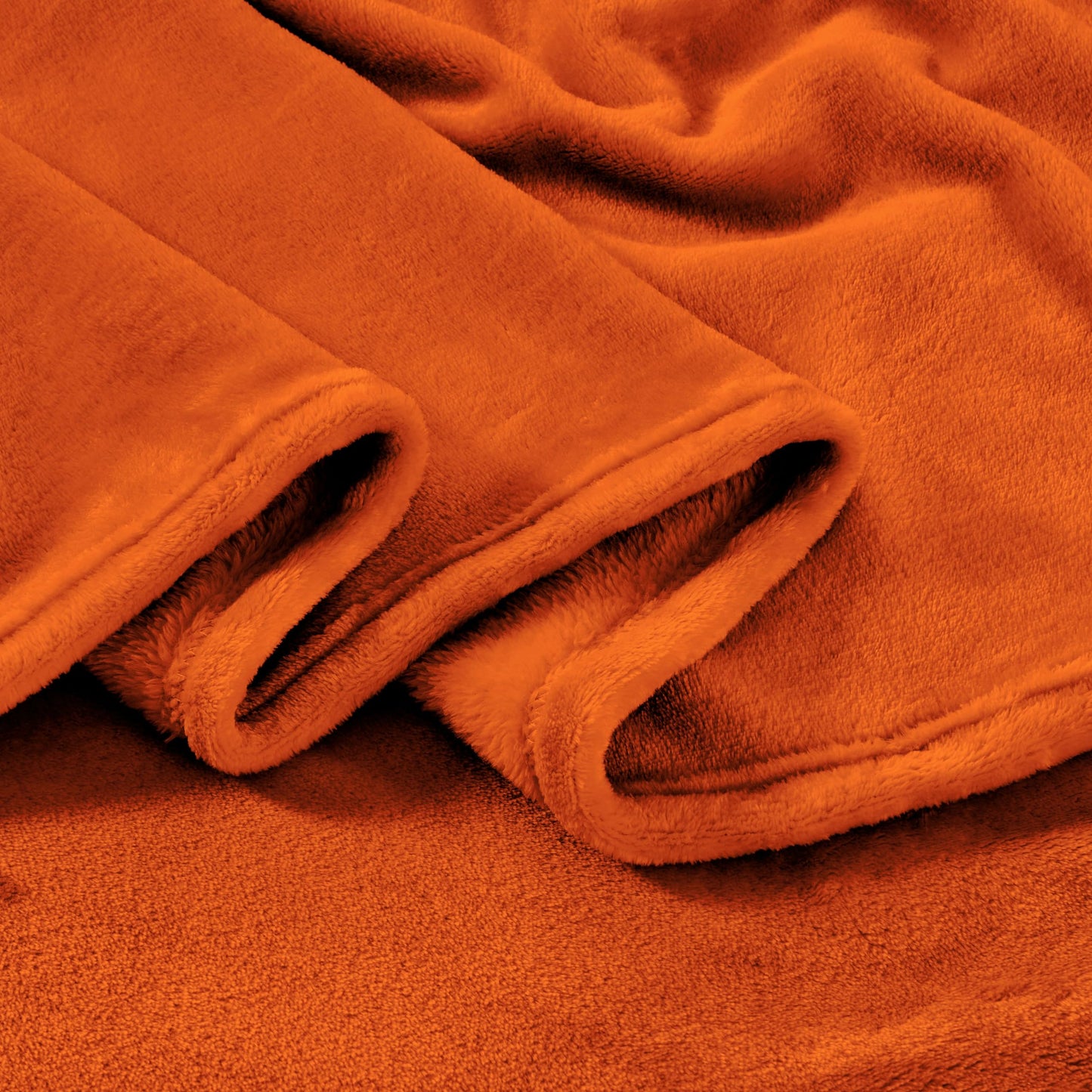 Edenleaf Big Oversized Soft Blanket, Giant California King Warm Blanket for Whole Family, Bed, Sofa, Couch, Travel, Camping 120x120 Orange