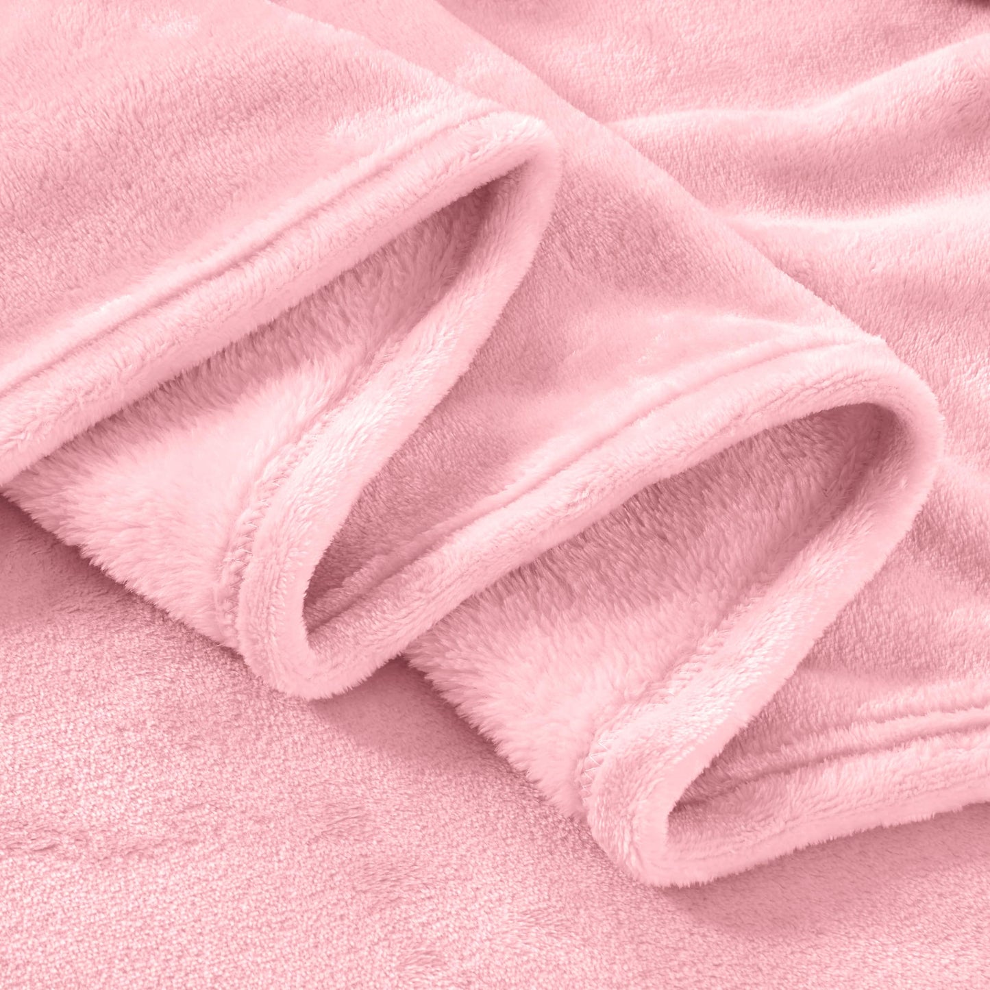 Edenleaf Big Oversized Soft Fleece Blanket, Huge California King Blanket for Whole Family, Bed, Sofa, Couch, Travel and Camping 120x120 Pink