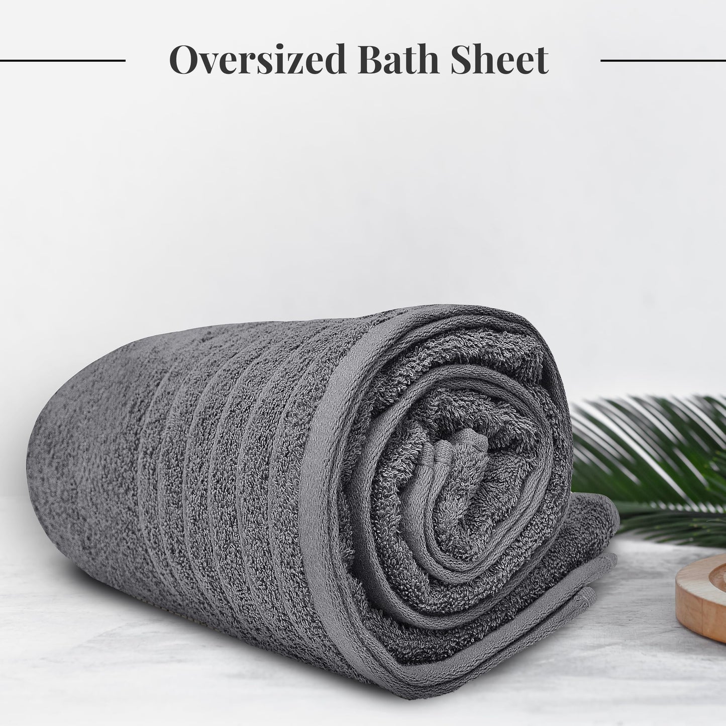 Tens Towels Pack of 1 Jumbo Bath Sheet 40 x 80 Inches, Extra Large & Light Weight, Quicker to Dry, 100% Cotton, Super Soft & Absorbent, Perfect to Wrap Yourself in, Dark Grey