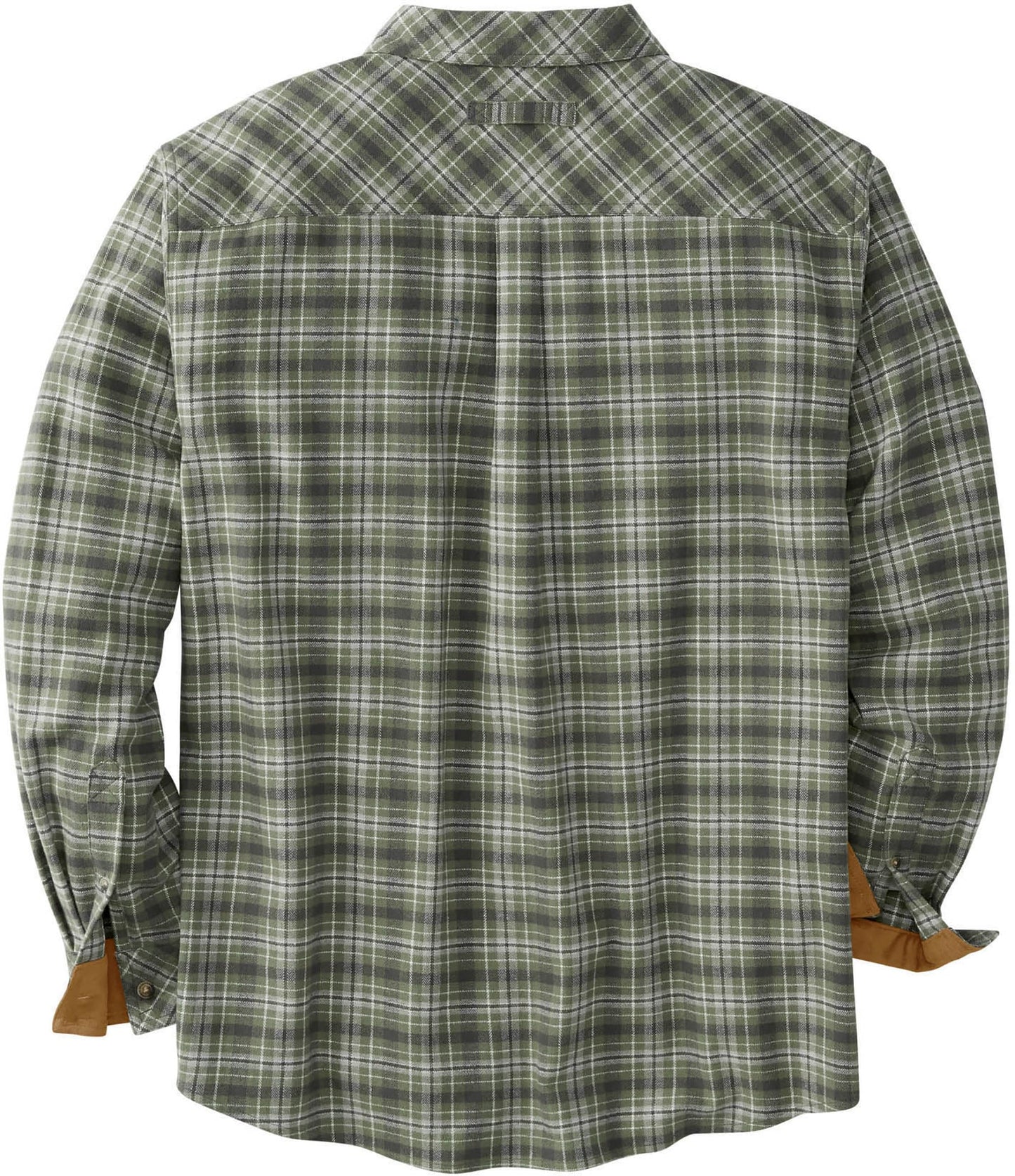 Legendary Whitetails Men's Big Flannel Shirt Long Sleeve Button Down Relaxed Fit, Forest Moss Plaid, 4X-Large Tall
