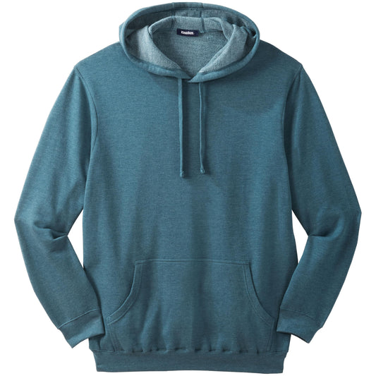 KingSize Men's Big & Tall Fleece Pullover Hoodie - 4XL, Heather Midnight Teal