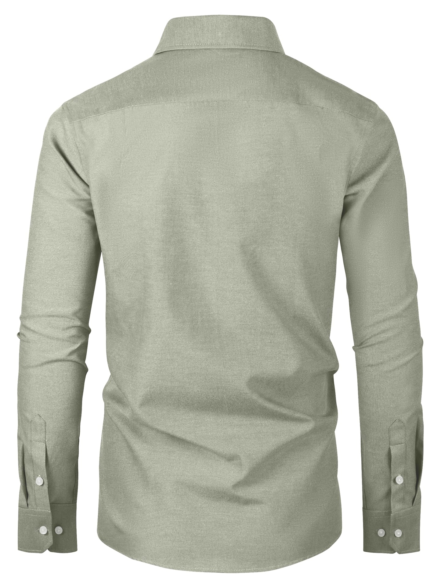 GIANZEN Mens sage Green Button Down Shirt up Men Plain Dress for Oxford Untucked Shirts Casual Long Sleeve Clothes Big and Tall Sage Green Size XXXL Tall