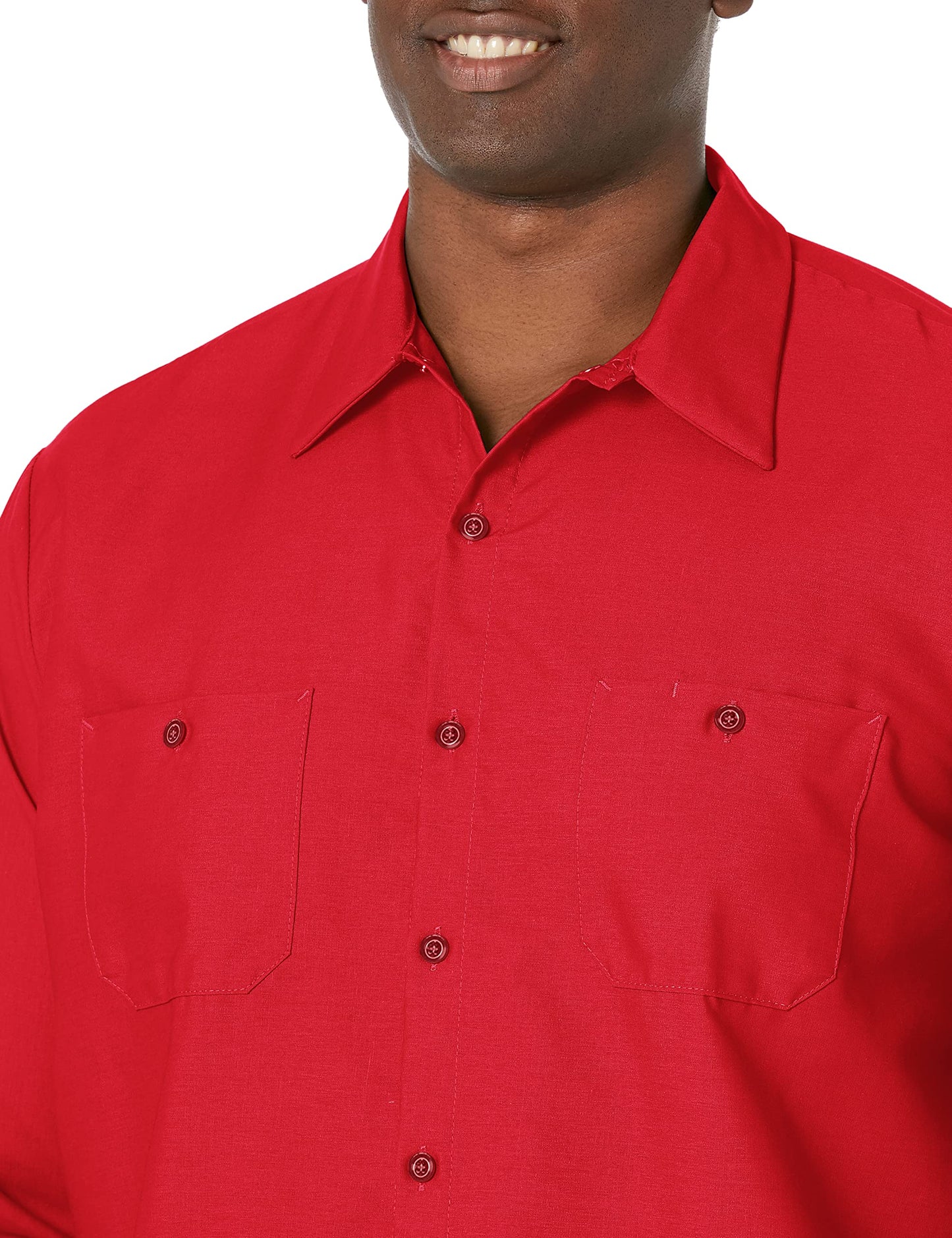 Red Kap Men's Size Industrial Work Shirt, Regular Fit, Long Sleeve, 4X-Large/Tall