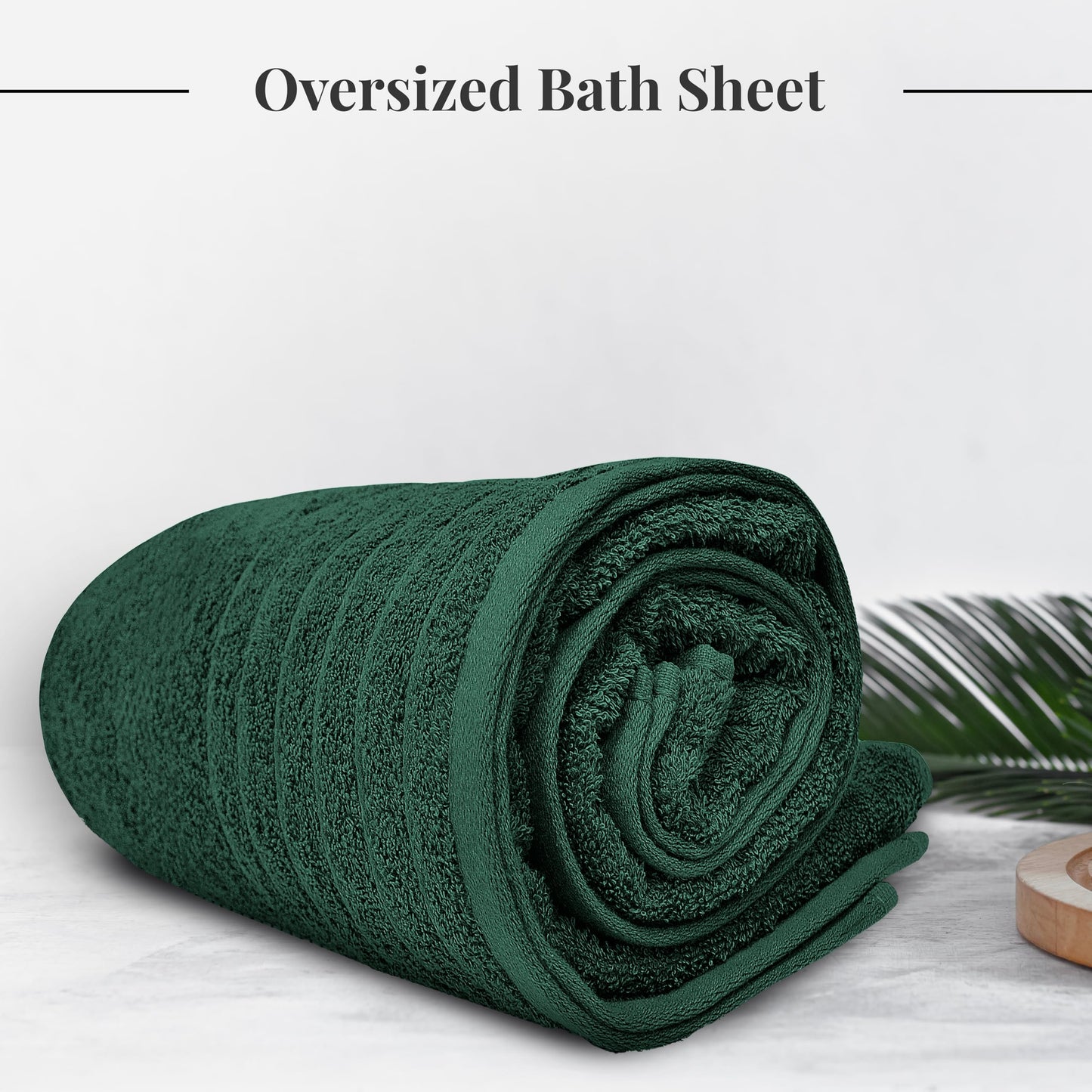 Tens Towels Pack of 1 Jumbo Bath Sheet 40 x 80 Inches, Extra Large & Light Weight, Quicker to Dry, 100% Cotton, Super Soft & Absorbent, Perfect to Wrap Yourself in, Hunter Green