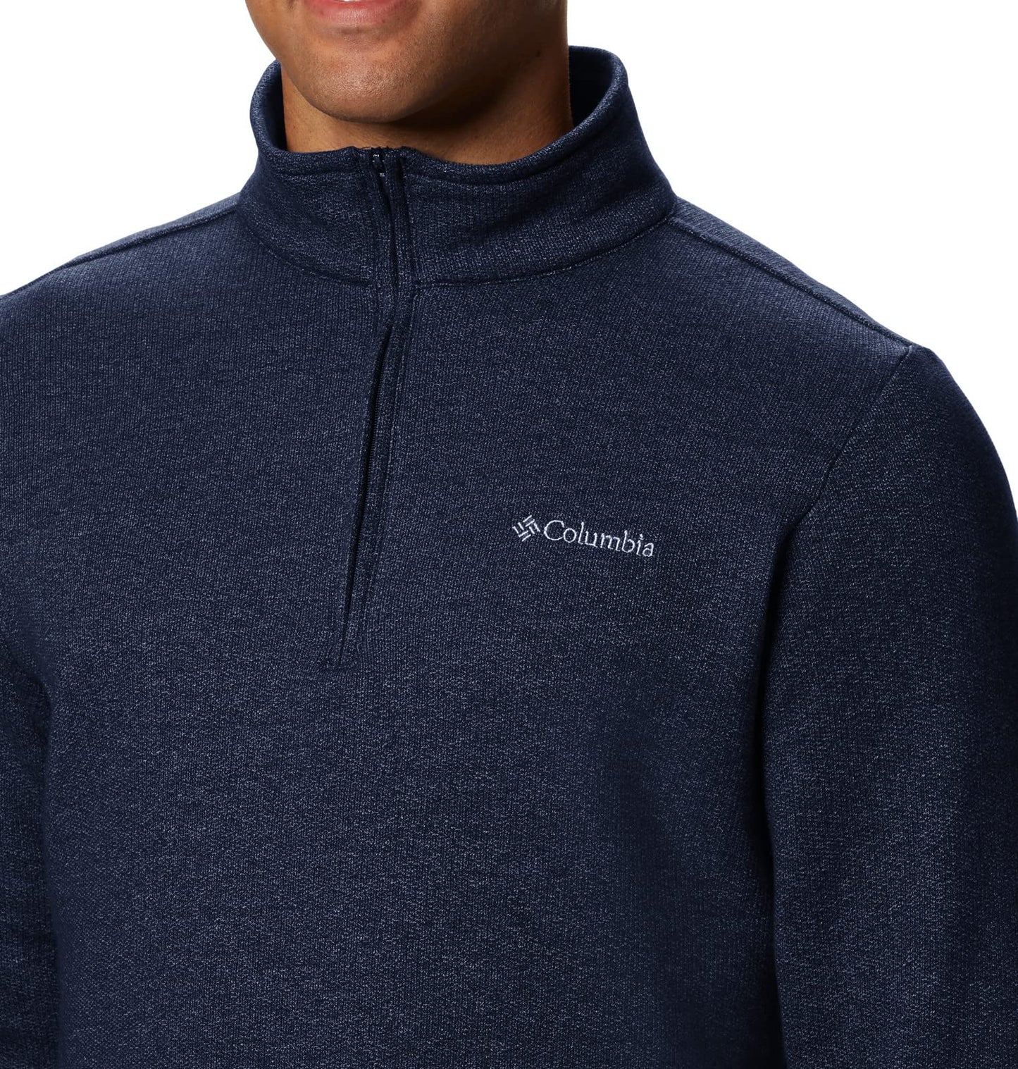 Columbia Men's Great Hart Mountain III Half Zip, Collegiate Navy Heather, 3X Tall