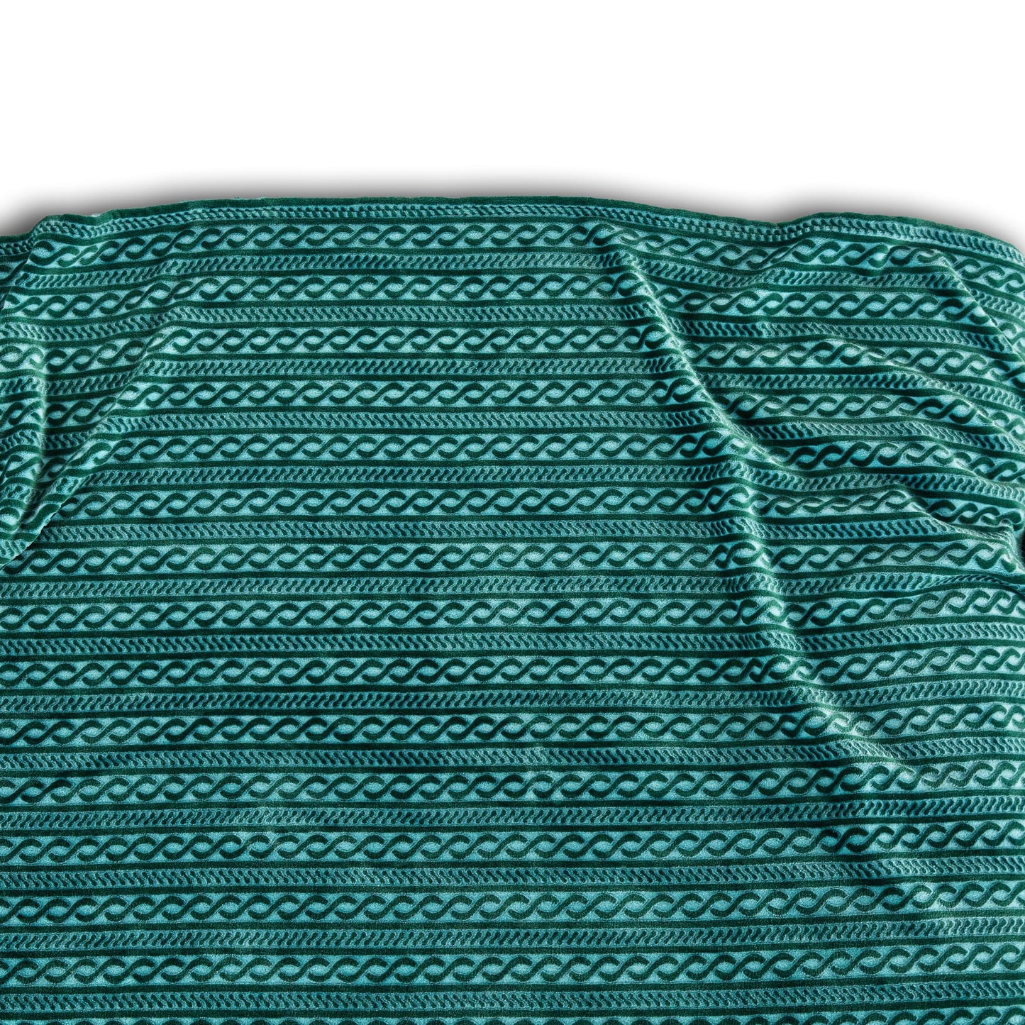 Serenhom Extra Large Soft Cozy 120x120 Inches Seamless Oversized King Fleece Blanket - Huge 3D Jacquard Decorative 10'x10' California King Blanket for Bed, Sofa, Couch, Travel, Green Chain