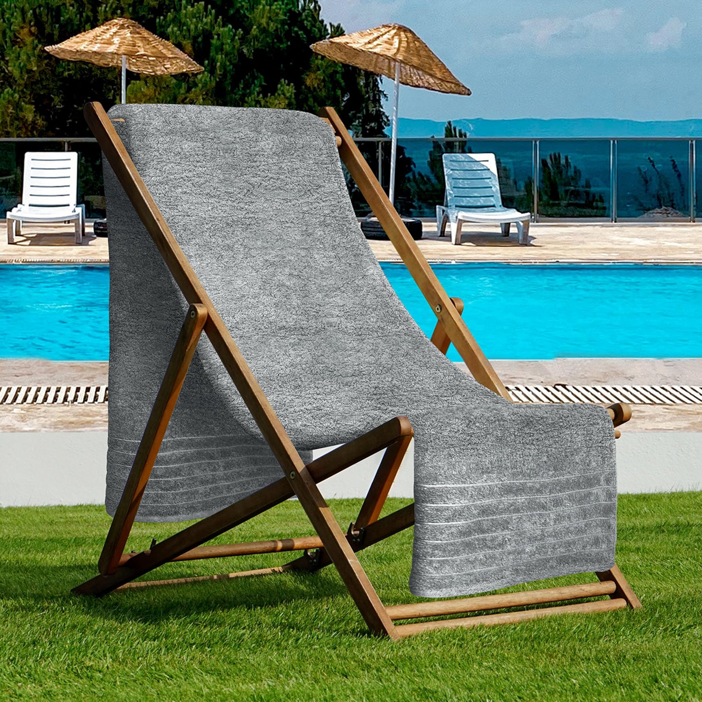 Tens Towels Pack of 1 Jumbo Bath Sheet 40 x 80 Inches, Extra Large & Light Weight, Quicker to Dry, 100% Cotton, Super Soft & Absorbent, Perfect to Wrap Yourself in, Cool Grey