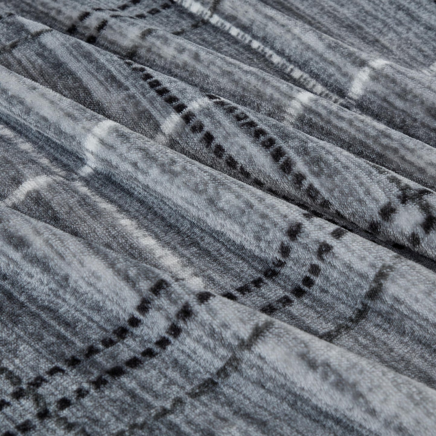 Serenhom Soft Cozy 120x120 Inches Seamless Oversized King Fleece Blanket, Line Pattern Giant Huge, Extra Large 10'x10' California King Blanket for Sofa, Family, Travel, Line Dark Grey