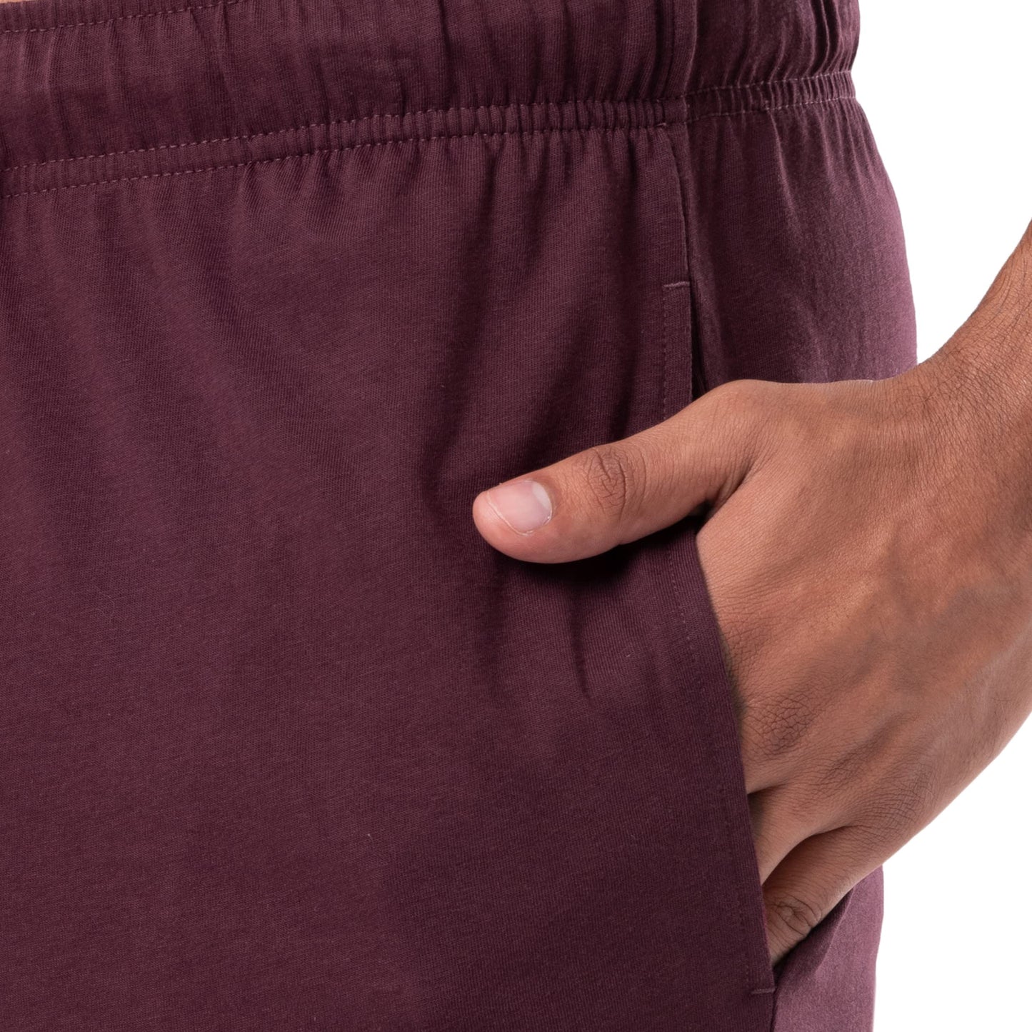 Fruit of the Loom Men's 1-Pack Extended Sizes Jersey Knit Sleep Pant (1 & 2 Packs), Dark Red, X-Large Tall