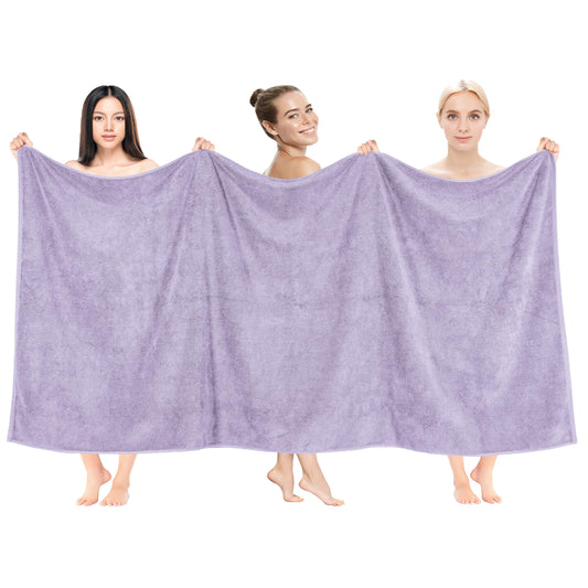 Cotton Paradise 100% Cotton 40x80 Oversized Bath Sheet, Extra Large Turkish Bath Towels for Bathroom, Lilac Bathsheet