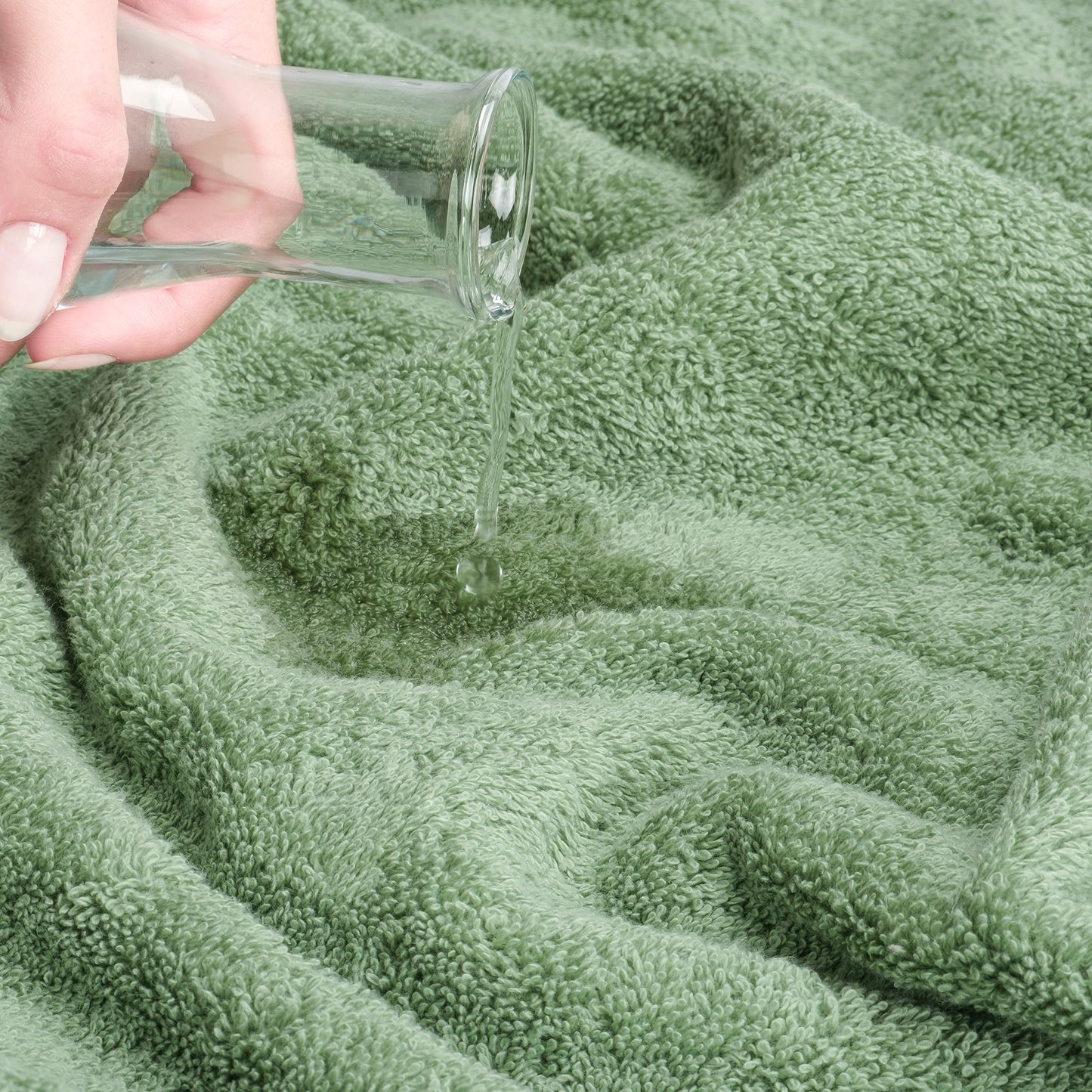 Cotton Paradise 100% Cotton 40x80 Oversized Bath Sheet, Extra Large Turkish Bath Towels for Bathroom, Sage Green Bathsheet