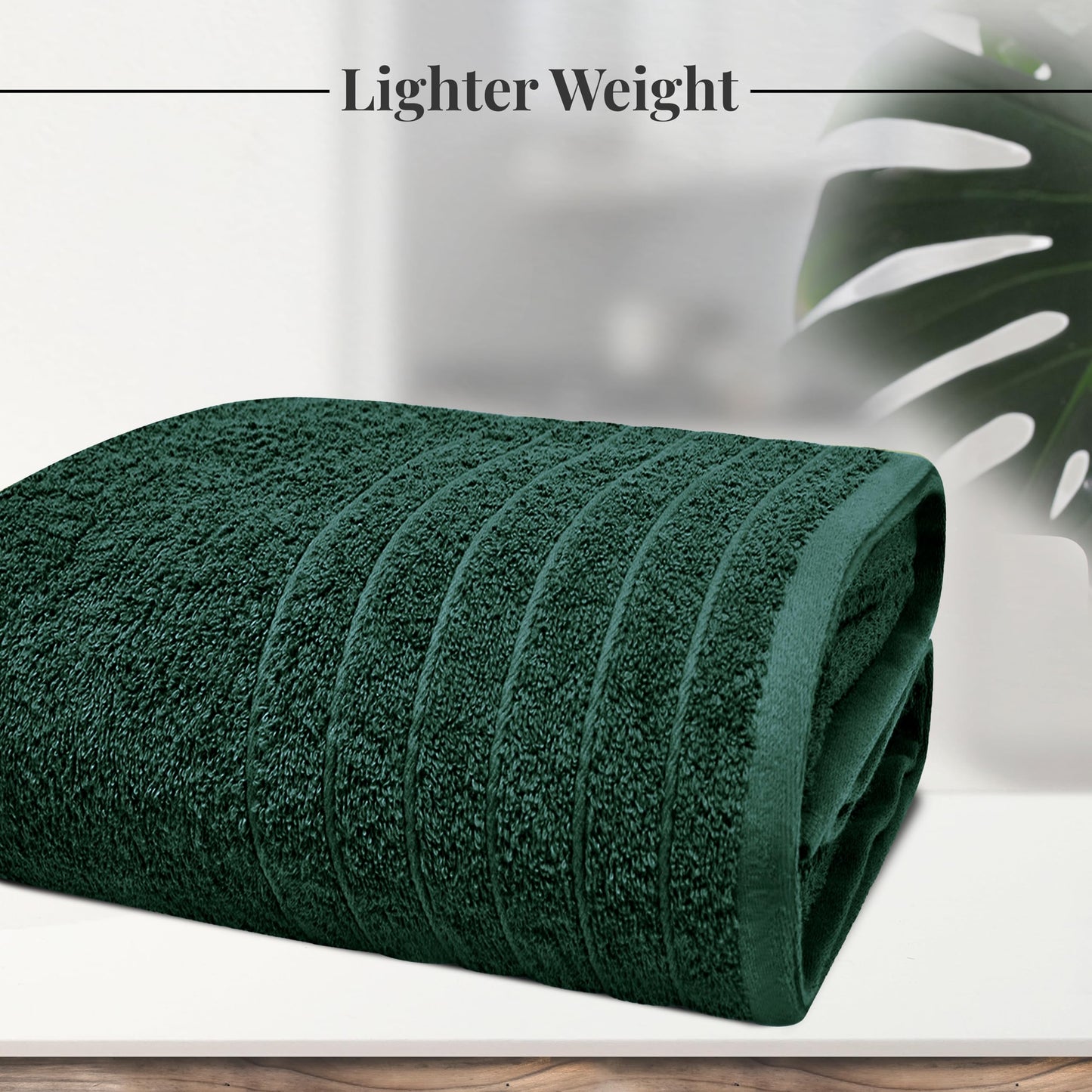 Tens Towels Pack of 1 Jumbo Bath Sheet 40 x 80 Inches, Extra Large & Light Weight, Quicker to Dry, 100% Cotton, Super Soft & Absorbent, Perfect to Wrap Yourself in, Hunter Green