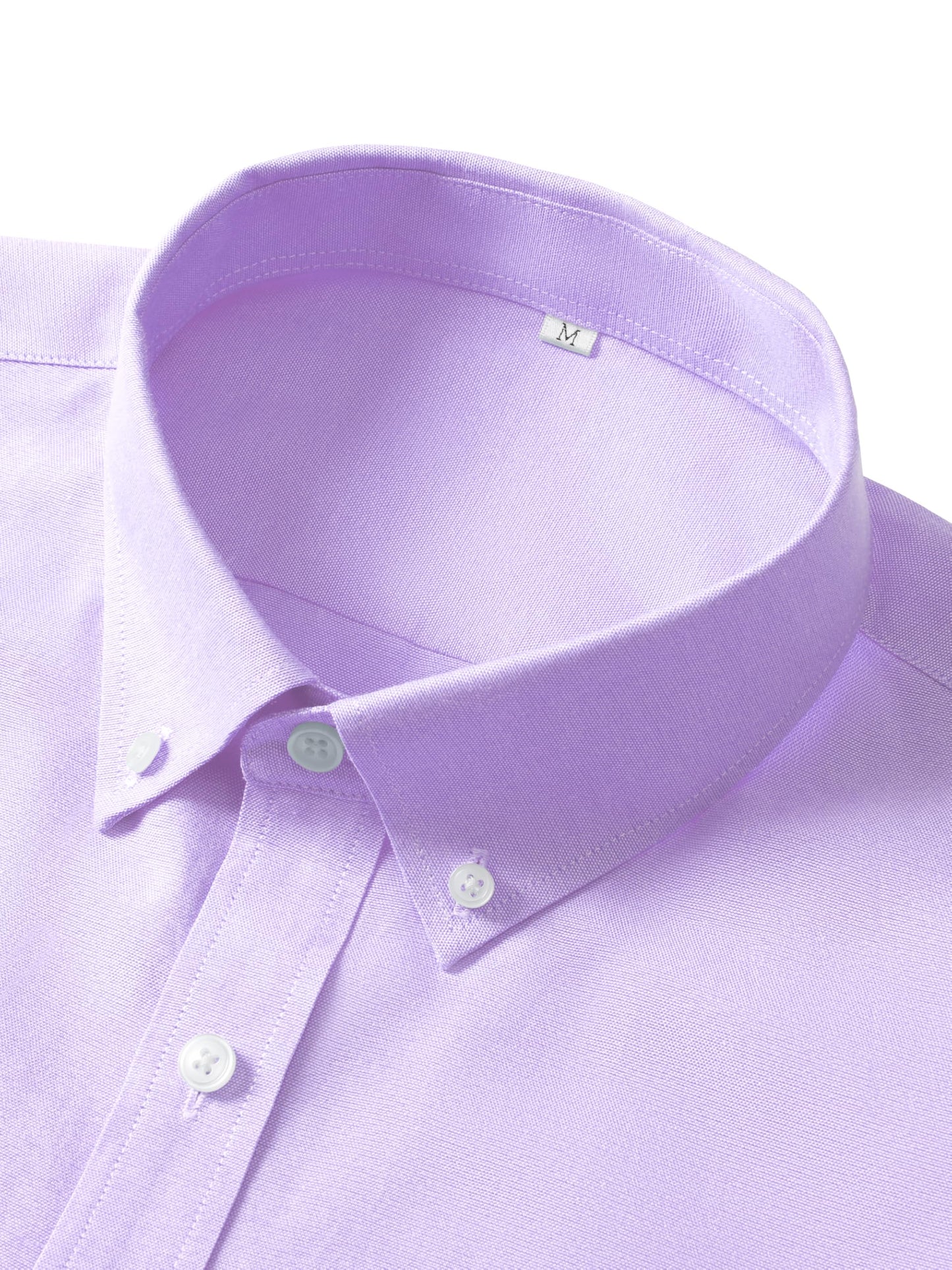 GIANZEN Light Purple Button Down Men Men's Dress Shirt Mens Lavender Up Oxford Shirts for Long Sleeve Untucked Big and Tall Lavender Size XXXL Tall