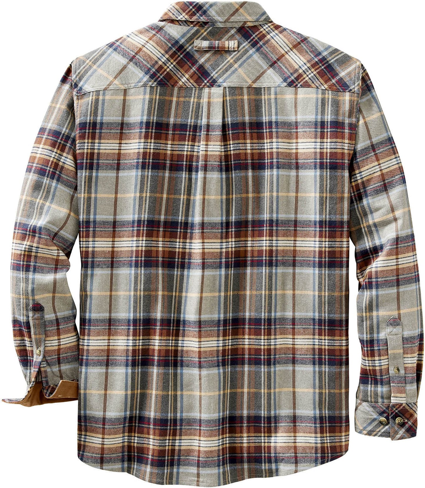 Legendary Whitetails Men's Big Flannel Shirt Long Sleeve Button Down Relaxed Fit, Light Sequoia Sky Plaid, 4X-Large Tall