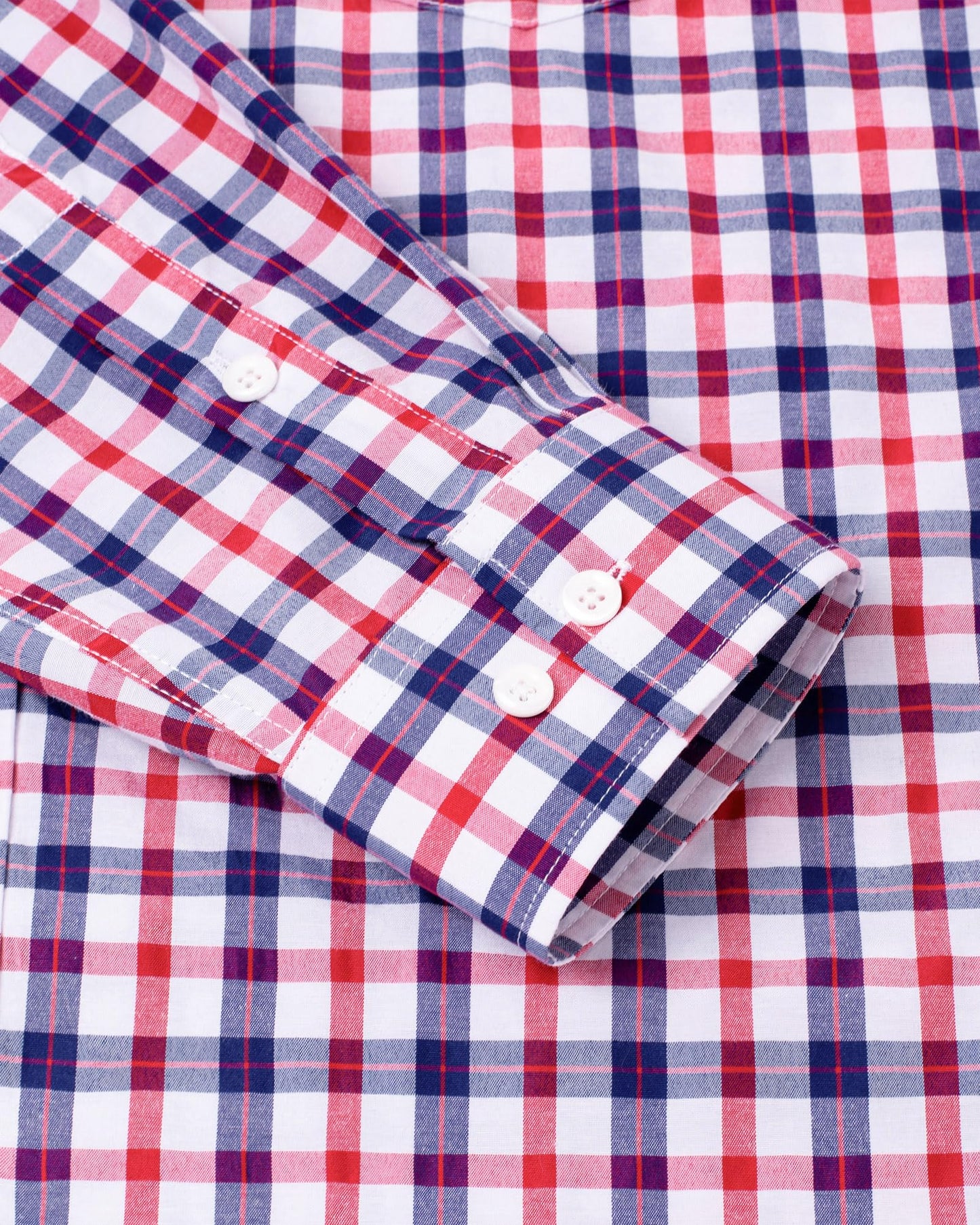 Alimens & Gentle Men's Long Sleeve Button Down Shirts Cotton Plaid Dress Shirts Regular Fit Casual Poplin Shirts Red