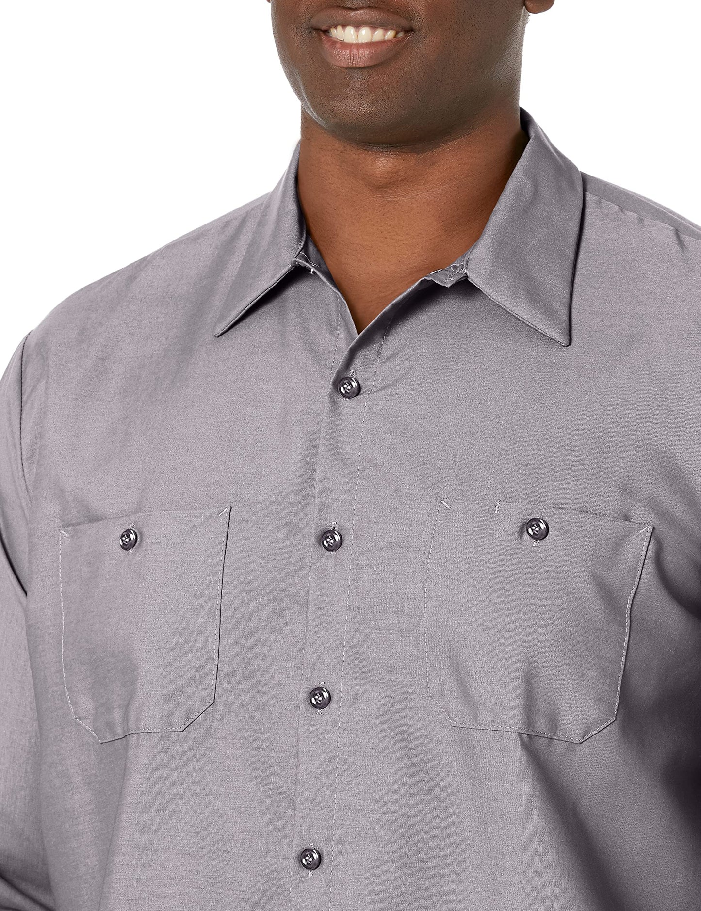 Red Kap mens Industrial Shirt, Regular Fit, Long Sleeve Work Utility Button Down Shirt, Silver Grey, XX-Large Tall US