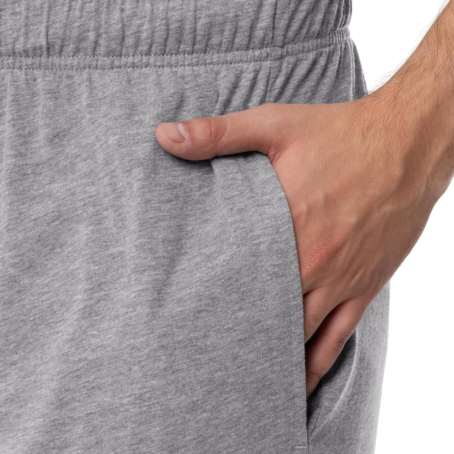 IZOD Men's Jersey Knit Sleep Pant, Grey Heather, Large Tall