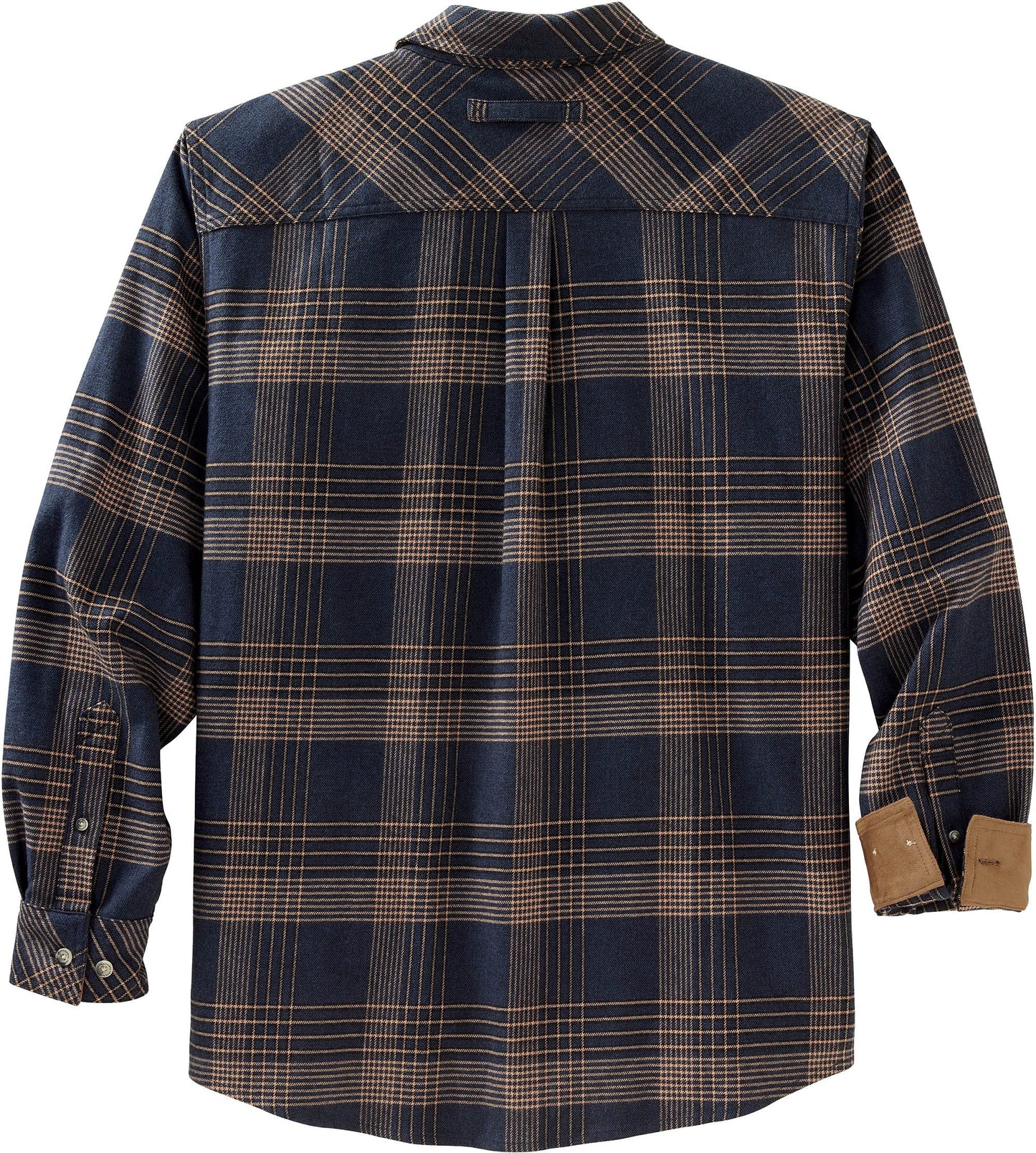 Legendary Whitetails Men's Big Flannel Shirt Long Sleeve Button Down Relaxed Fit, Peace Navy Melange, 4X-Large Tall