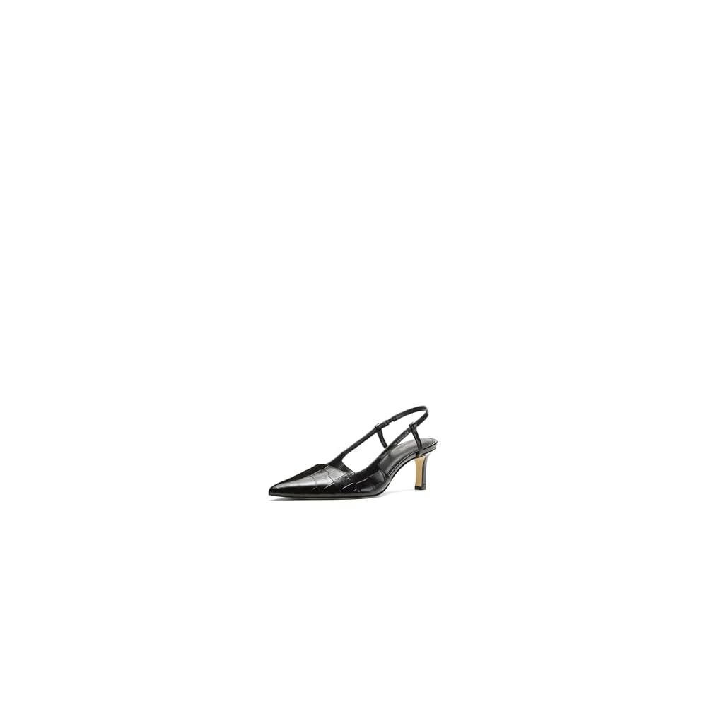 Black/Croc Embossed
